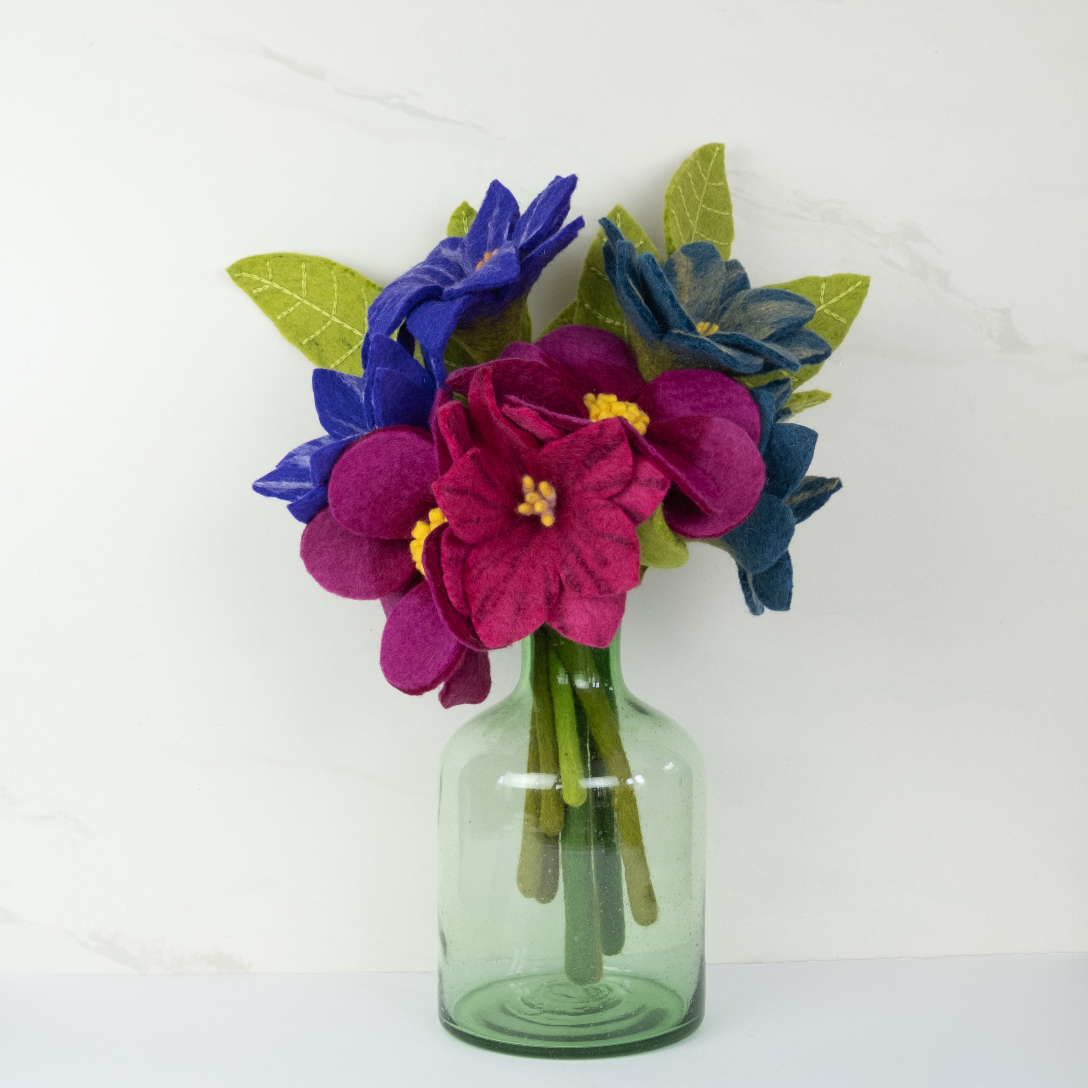 felt flower bouquet in glass vase | Fair Trade | Global Goods Partners
