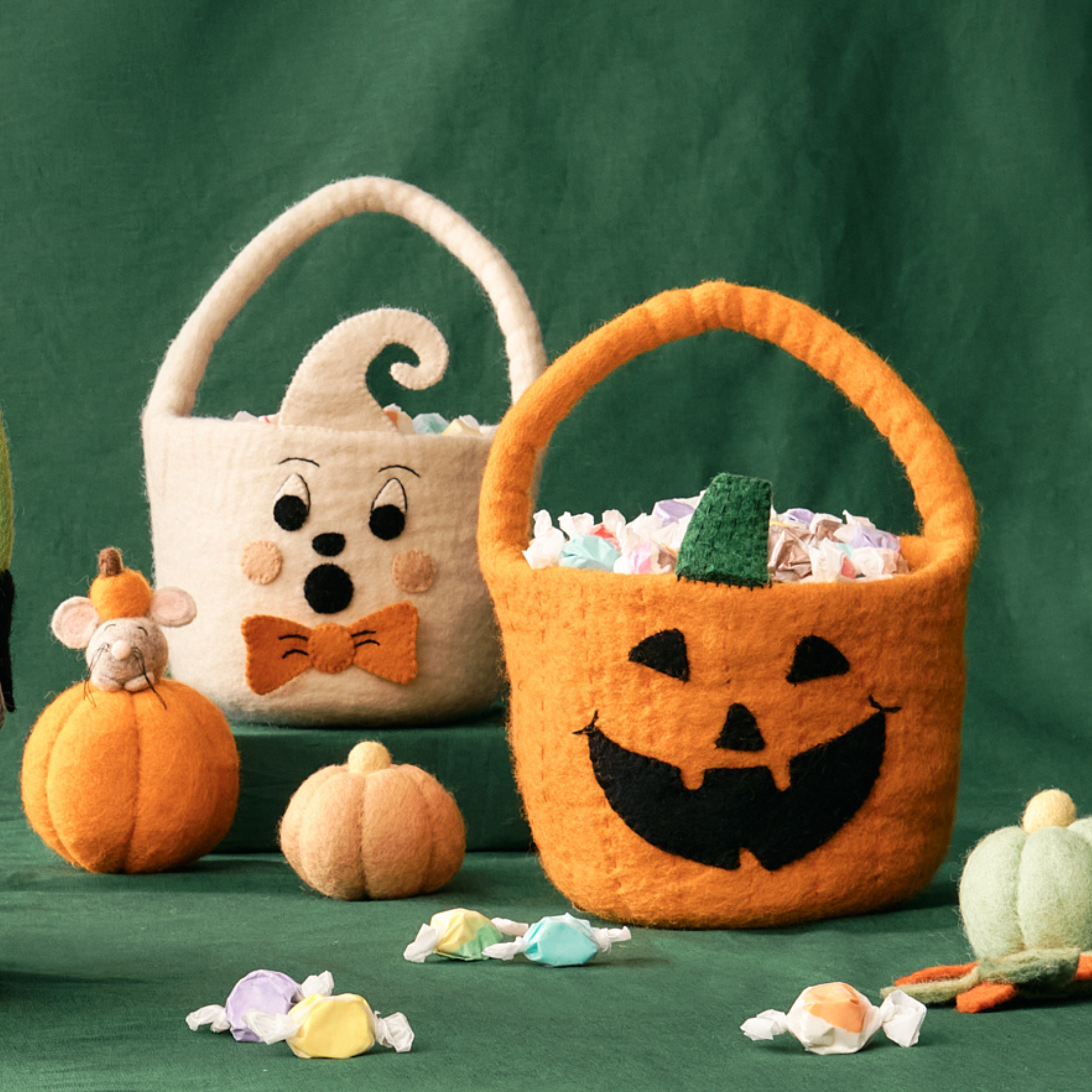 Felt Halloween Bucket Ghost