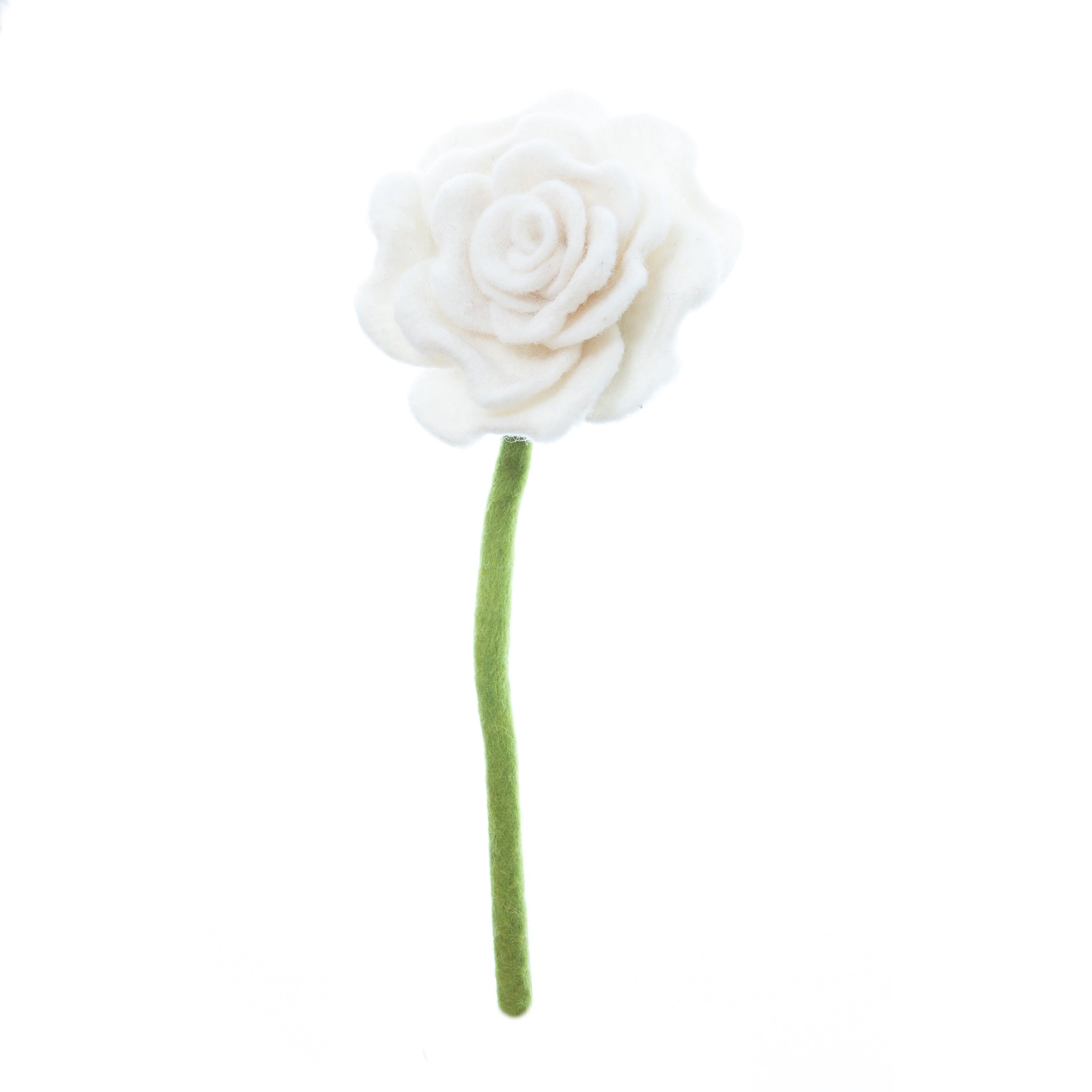 Felt Blooming Rose Light Stem