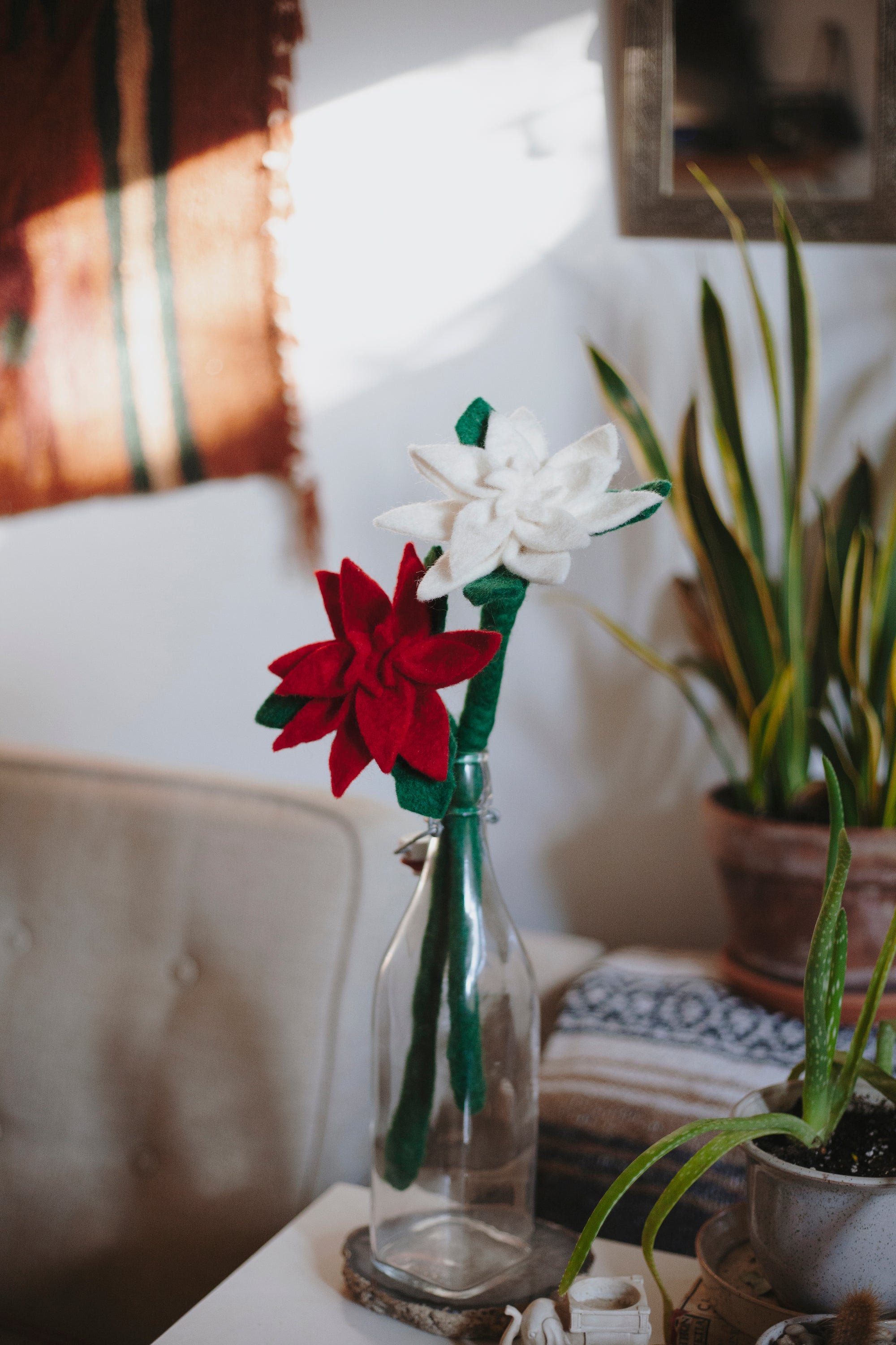 Felt Poinsettia Wand