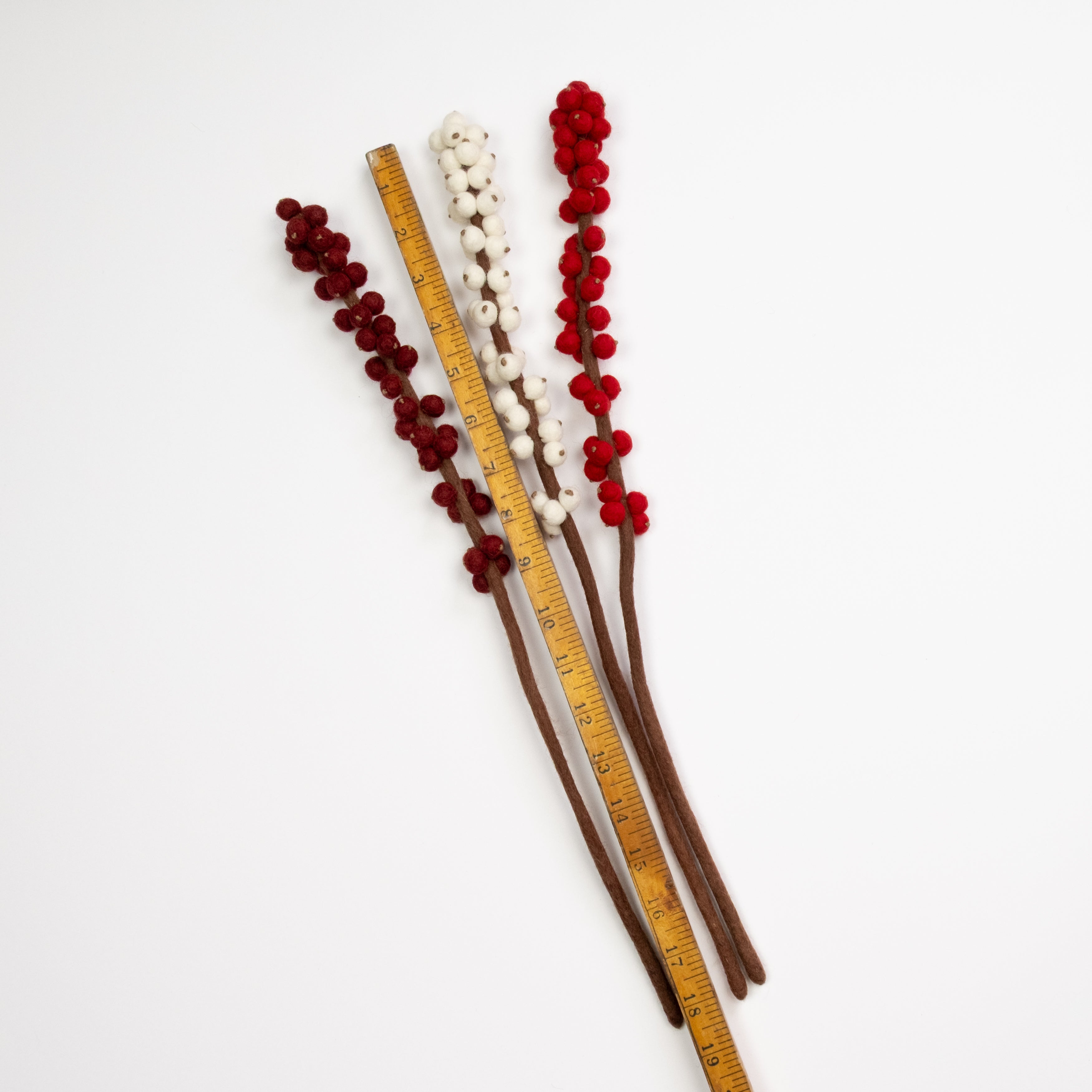 Felt Winterberry Ilex Stem