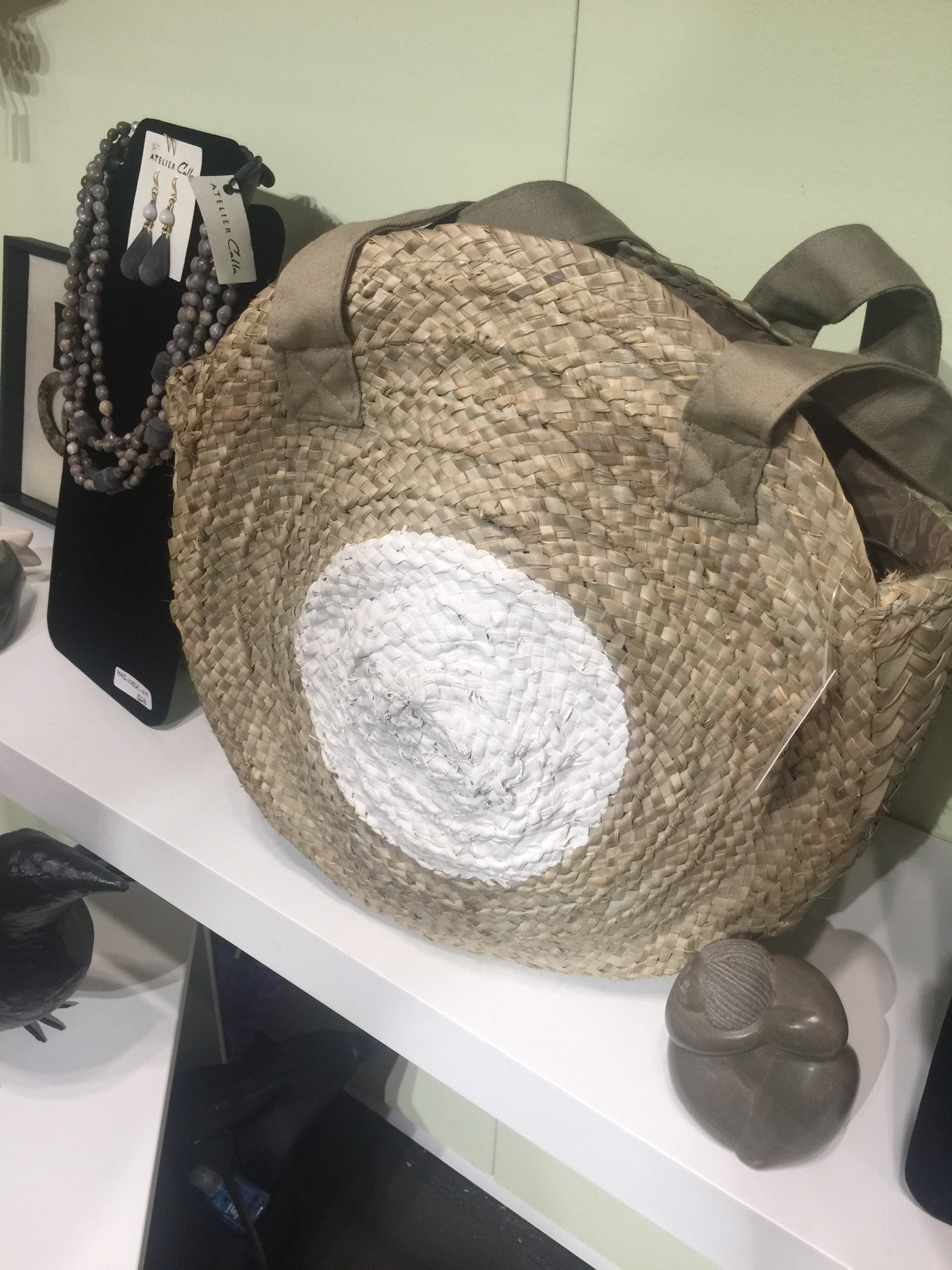 Woven Palm Hand Bag
