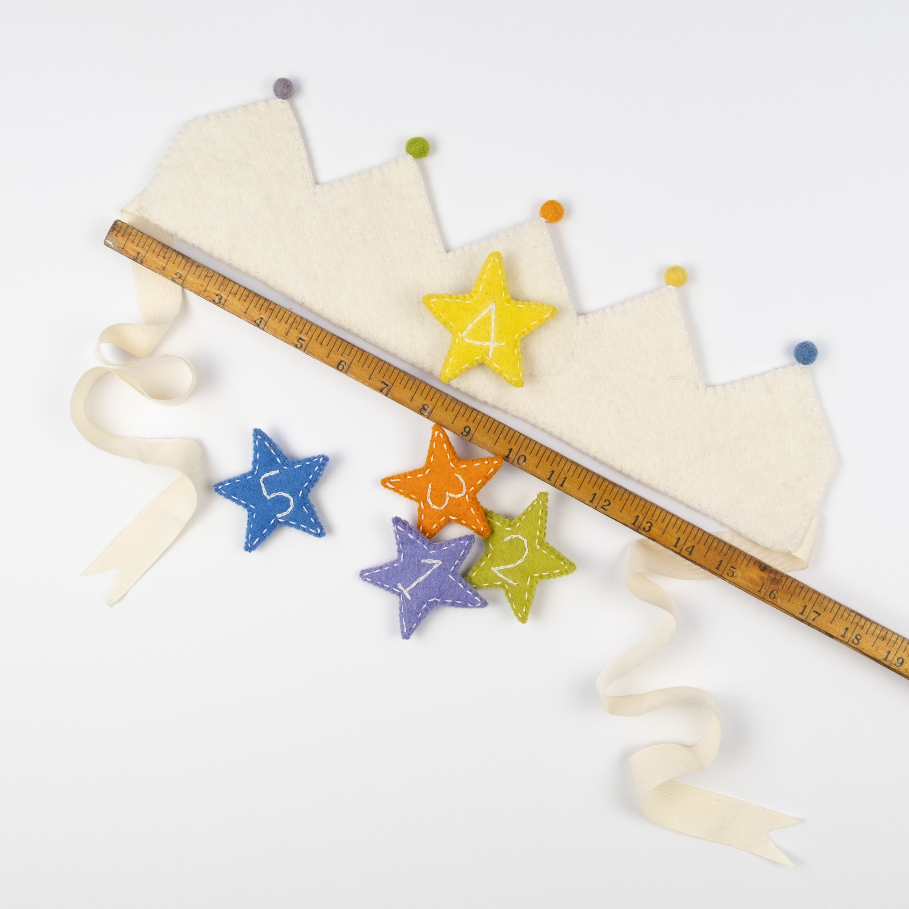 Felt Birthday Crown White