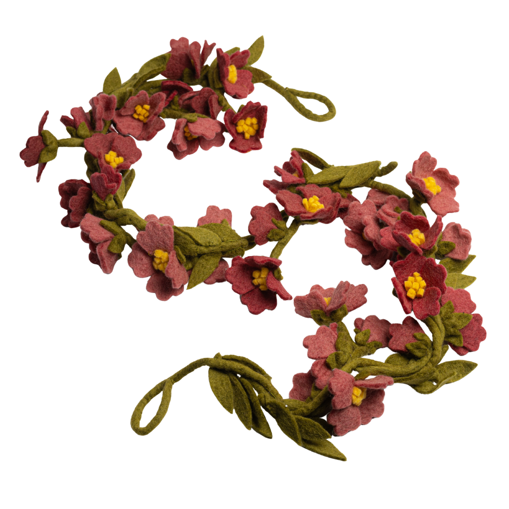 Felt Cherry Blossom Garland