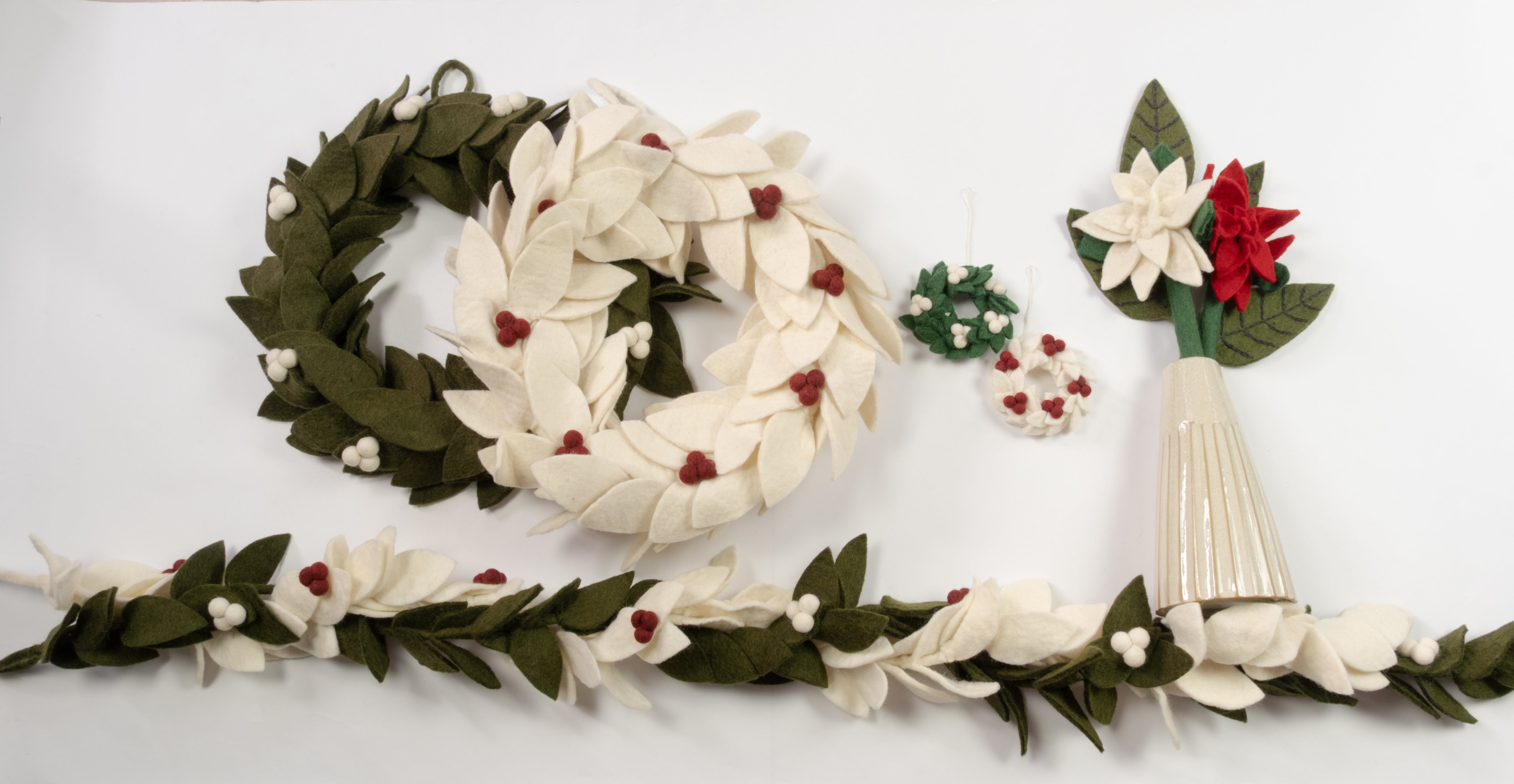 Felt Mini Wreath Ornament