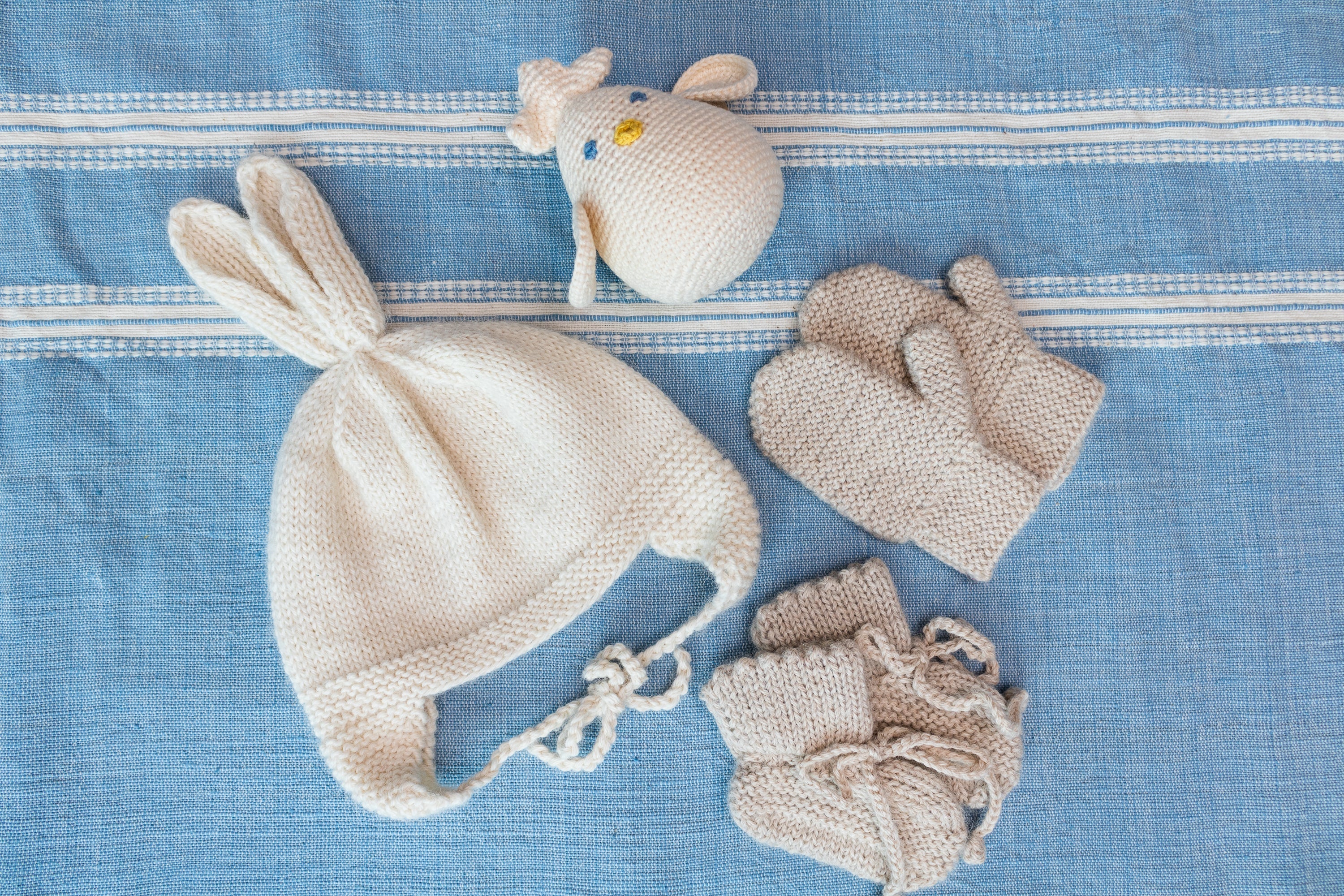 Alpaca Bunny Baby Booties