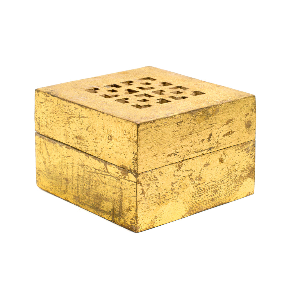 Small Gold Mango Wood Box