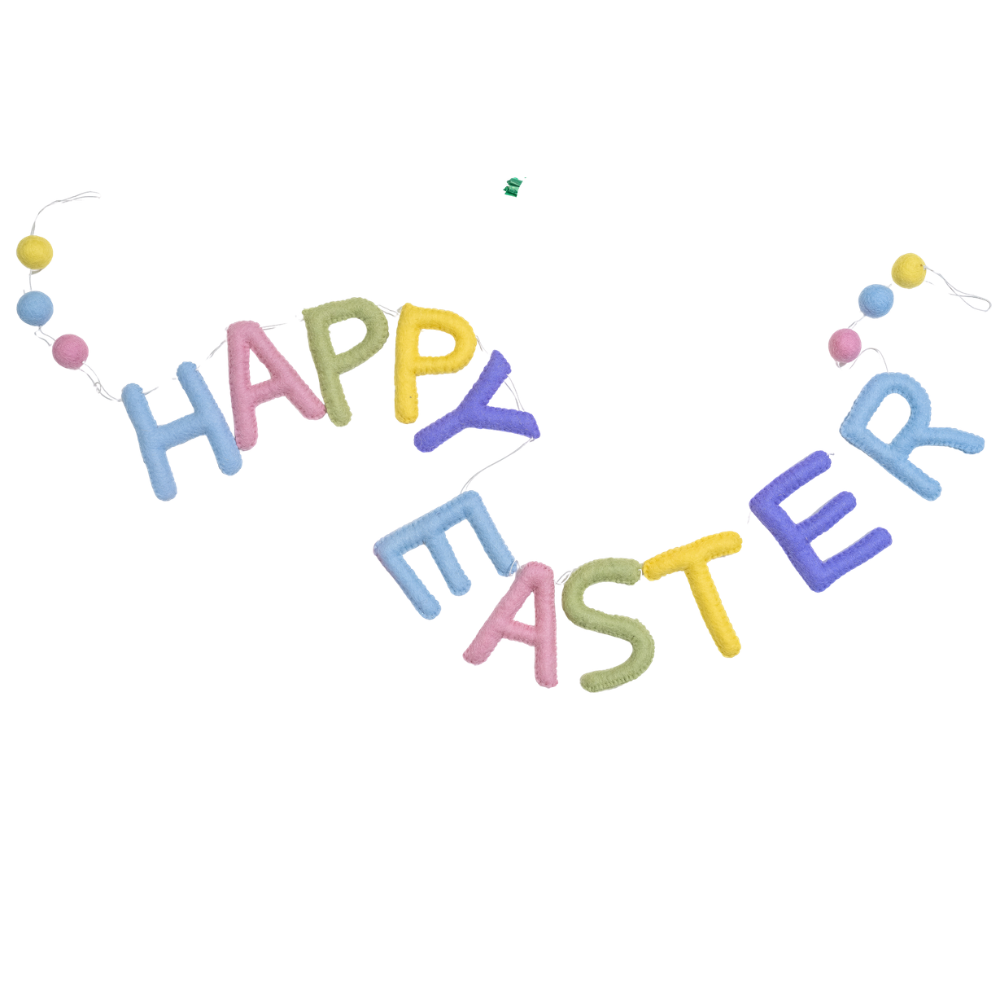 Felt Happy Easter Garland