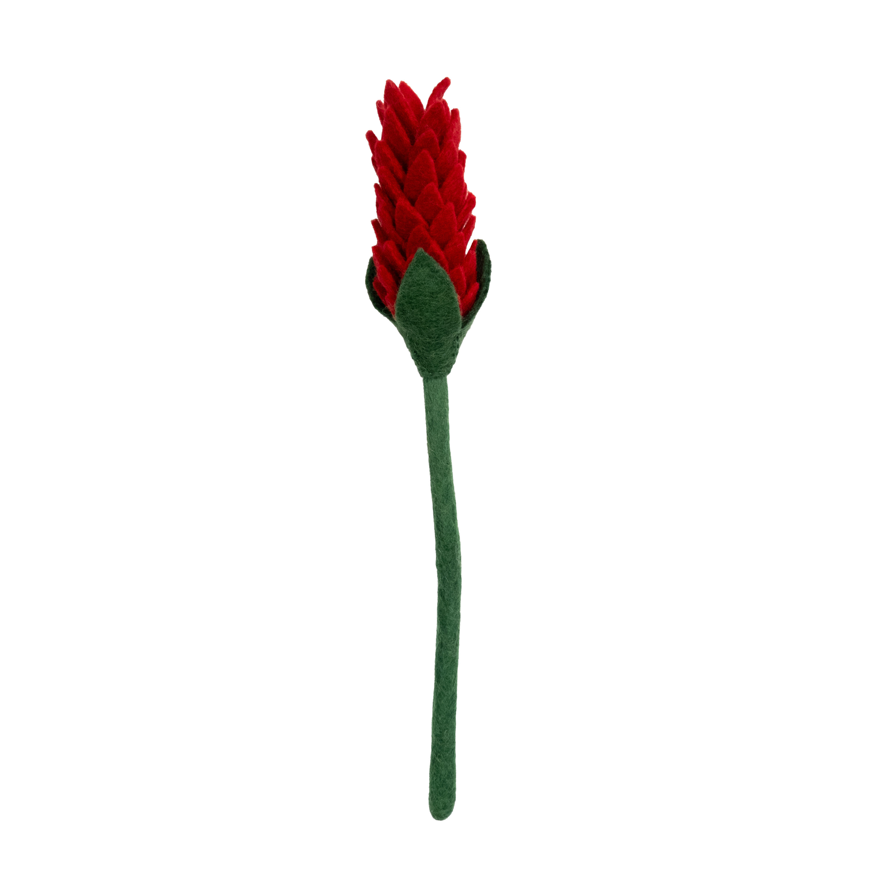 Red Felt Alpinia Floral Stem- Fair Trade - Global Goods Partners