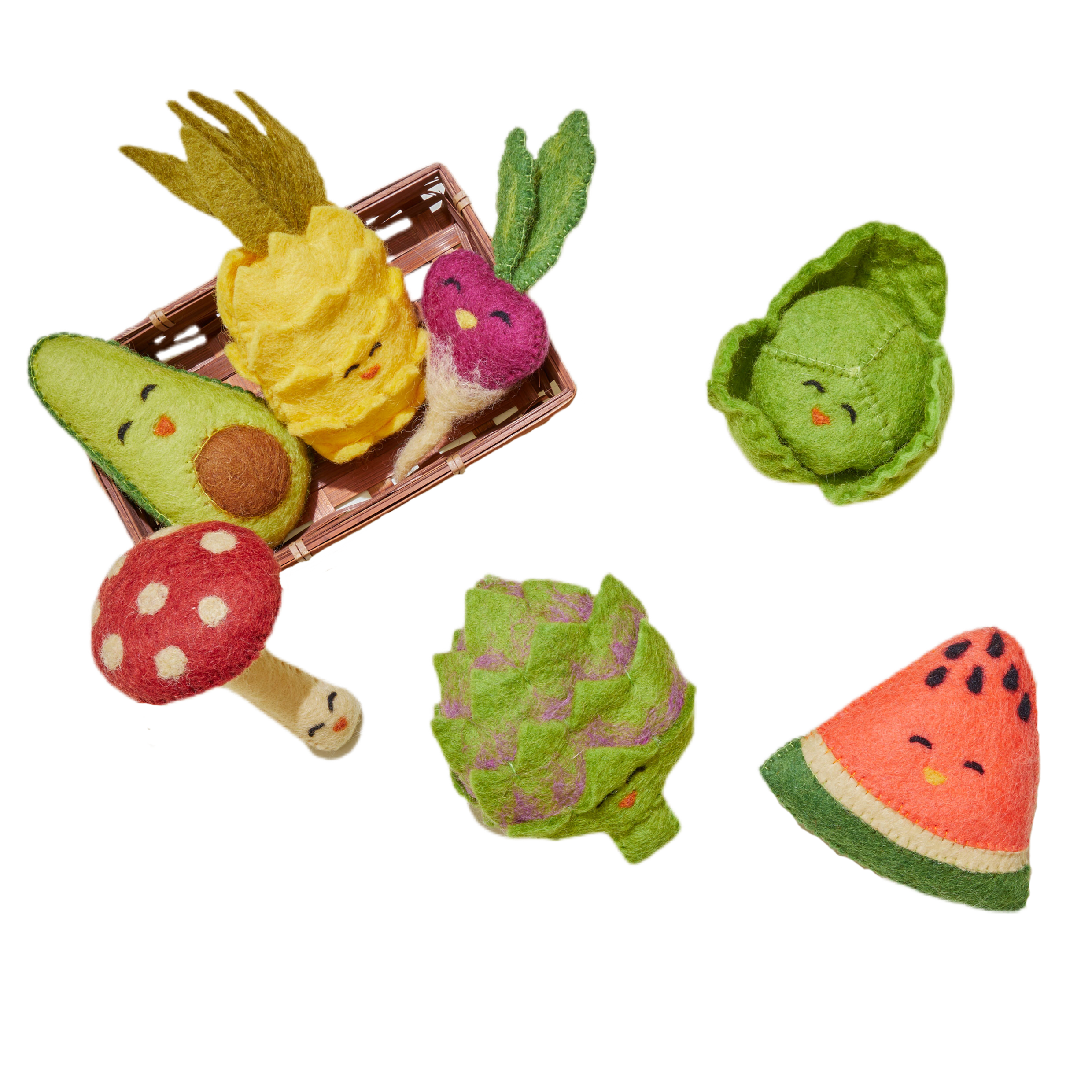 Felt Food Ornaments - set of 10