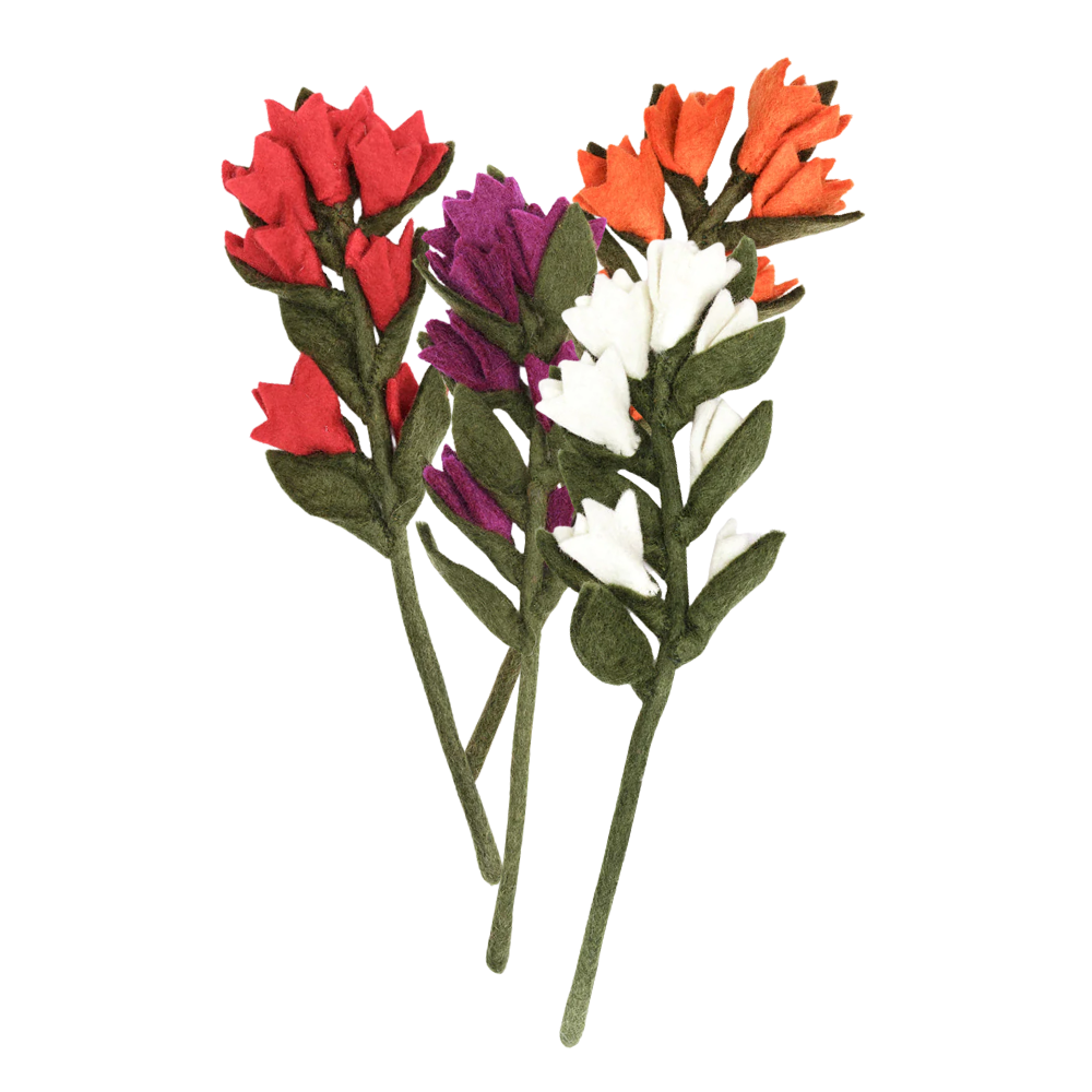 Felt Indian Paint Brush Flowers