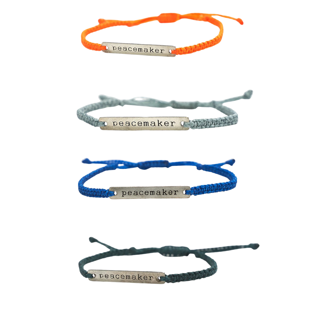 PEACEMAKER 三つ巴 ブレスレット Peacemaker Bracelet – Support Seeds of Peace & Fair Trade – Global