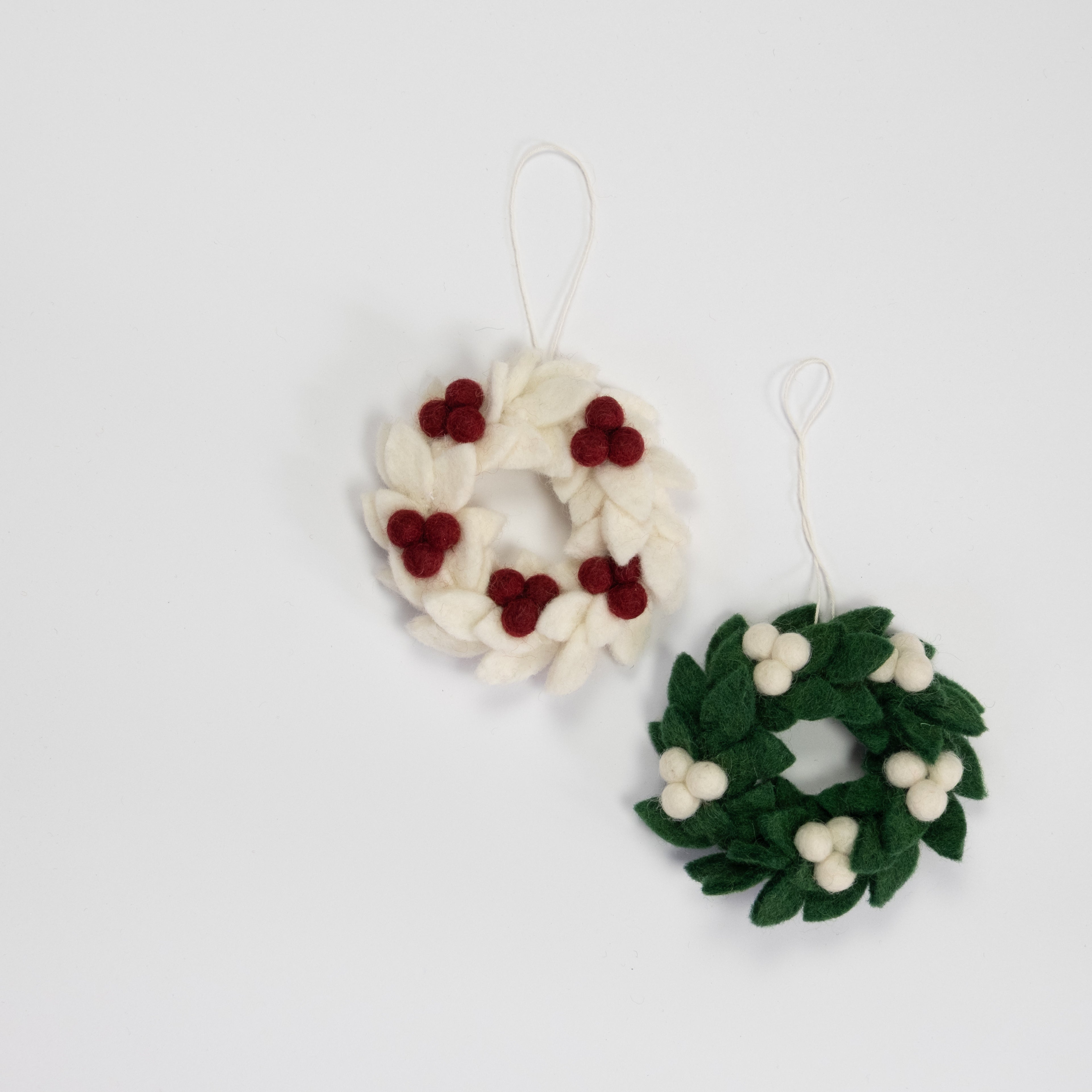 Felt Mini Wreath Ornament