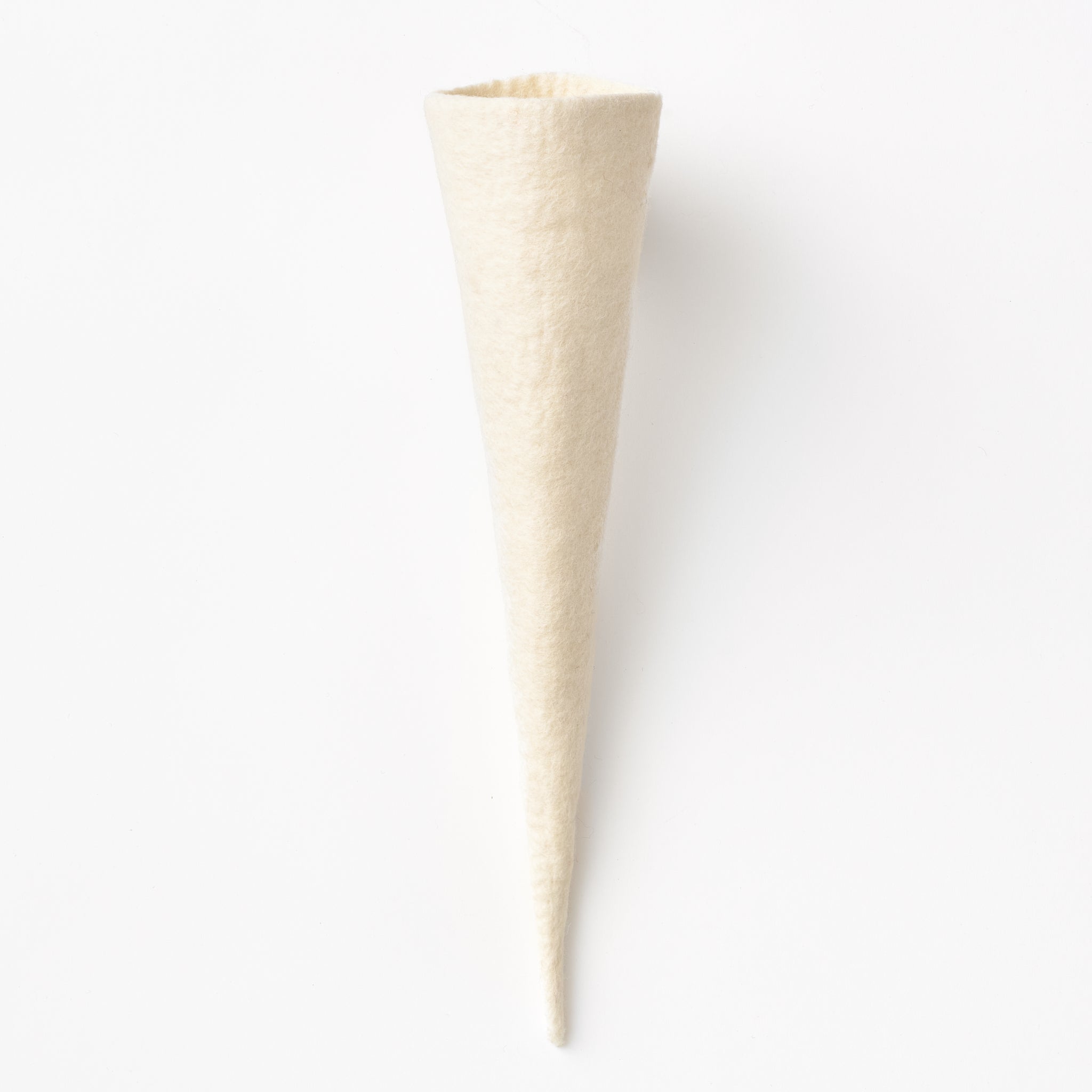 Handmade felt white vase on a white background | Global Goods Partners