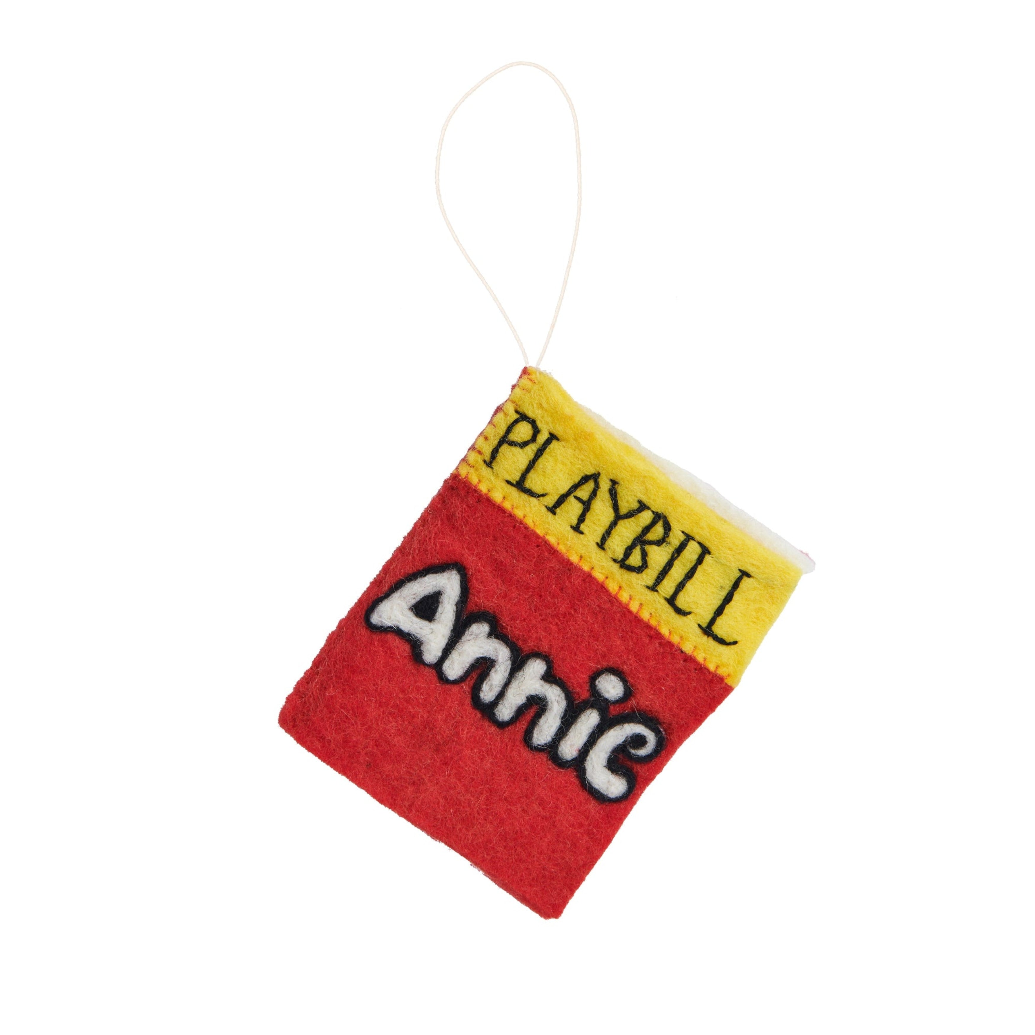 Felt Annie Broadway Playbill Ornament - Fair Trade - Global Goods Partners