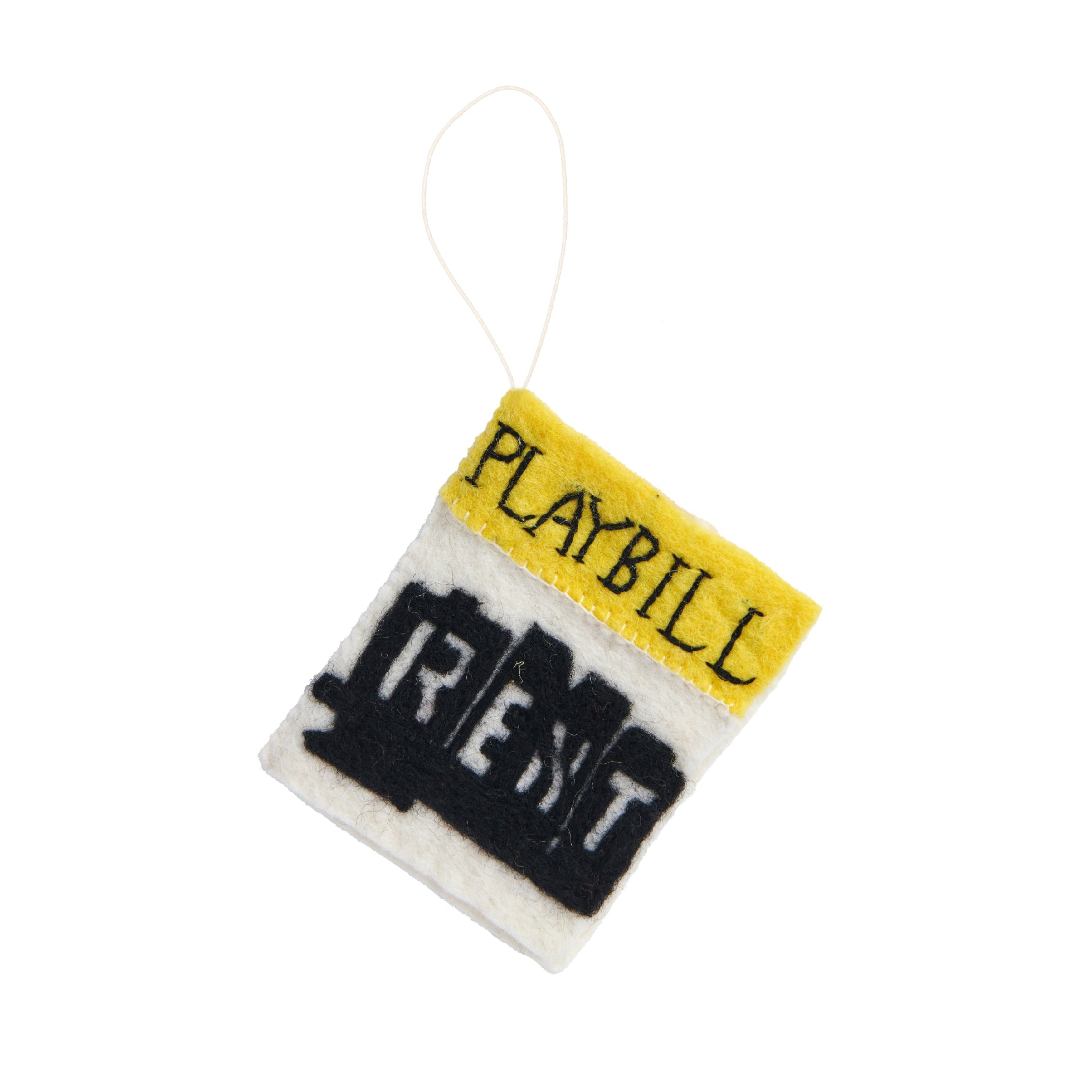 Felt Rent Broadway Playbill Ornaments - Fair Trade - Global Goods Partners