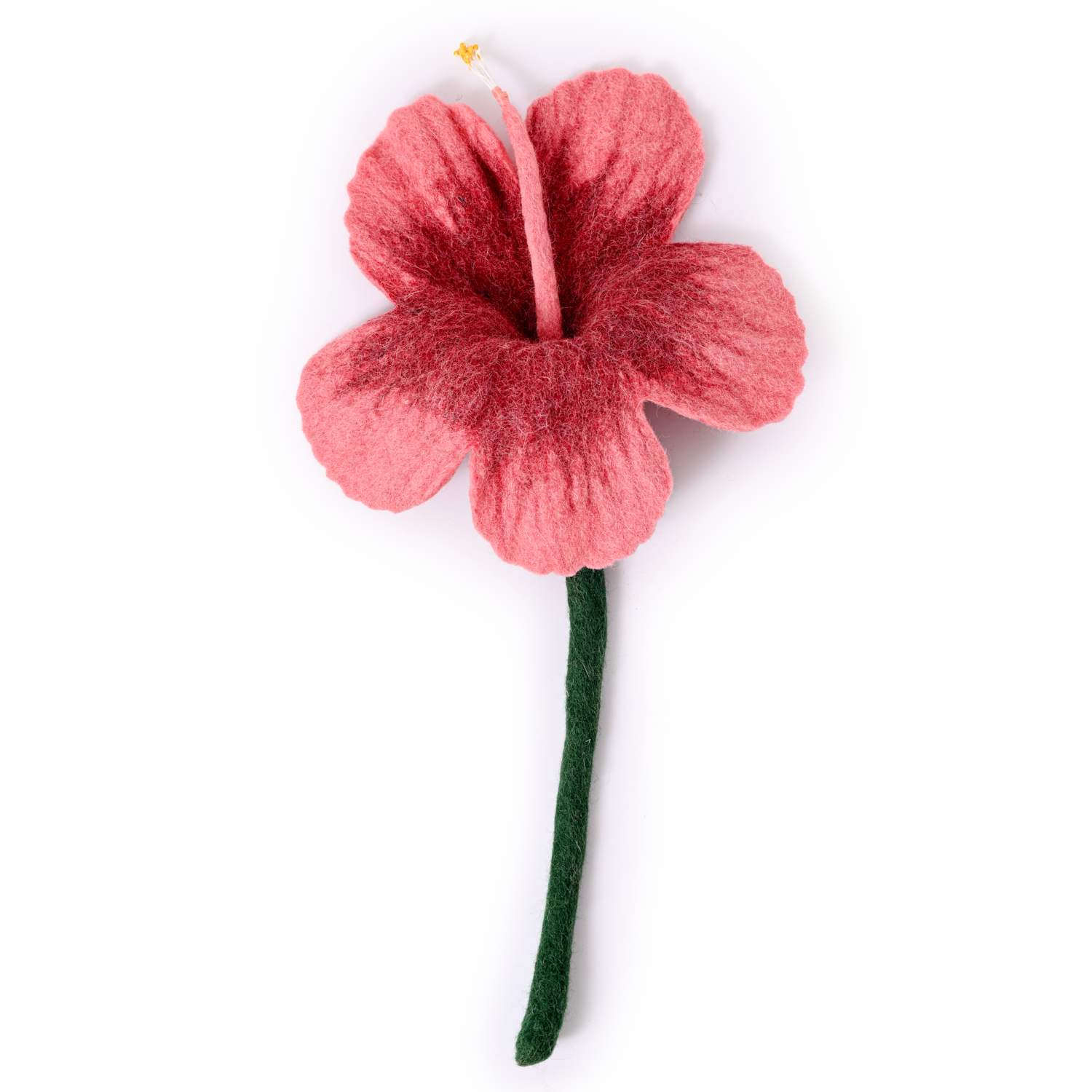 Pink Felt Hibiscus Flowers -Fair Trade - Global Goods Partners