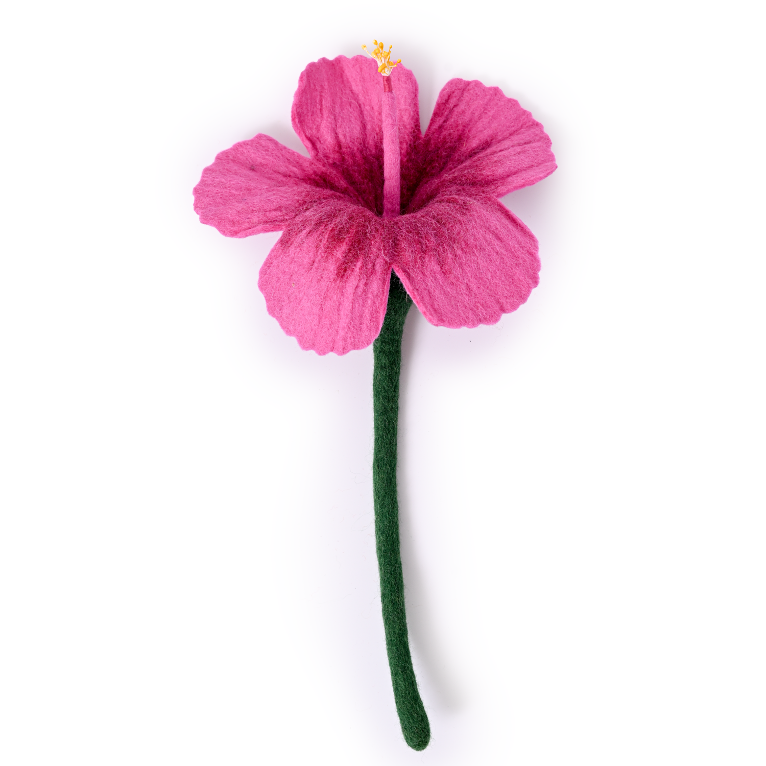 Magenta Felt Hibiscus Flowers  -Fair Trade - Global Goods Partners