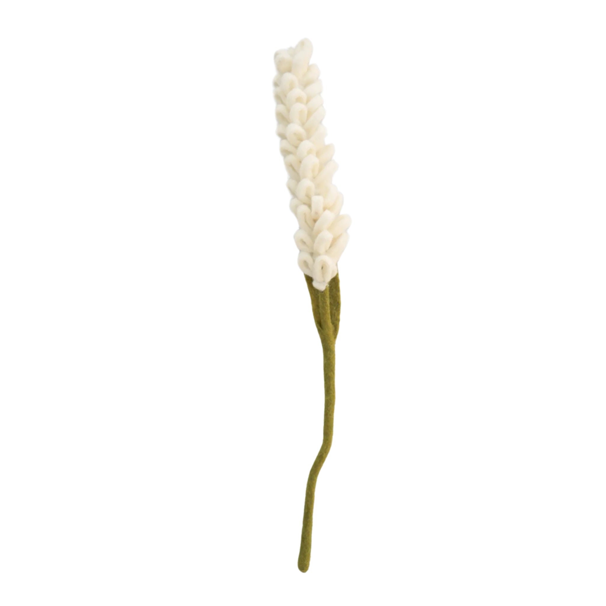felt white lavender stem - fair trade felt flowers