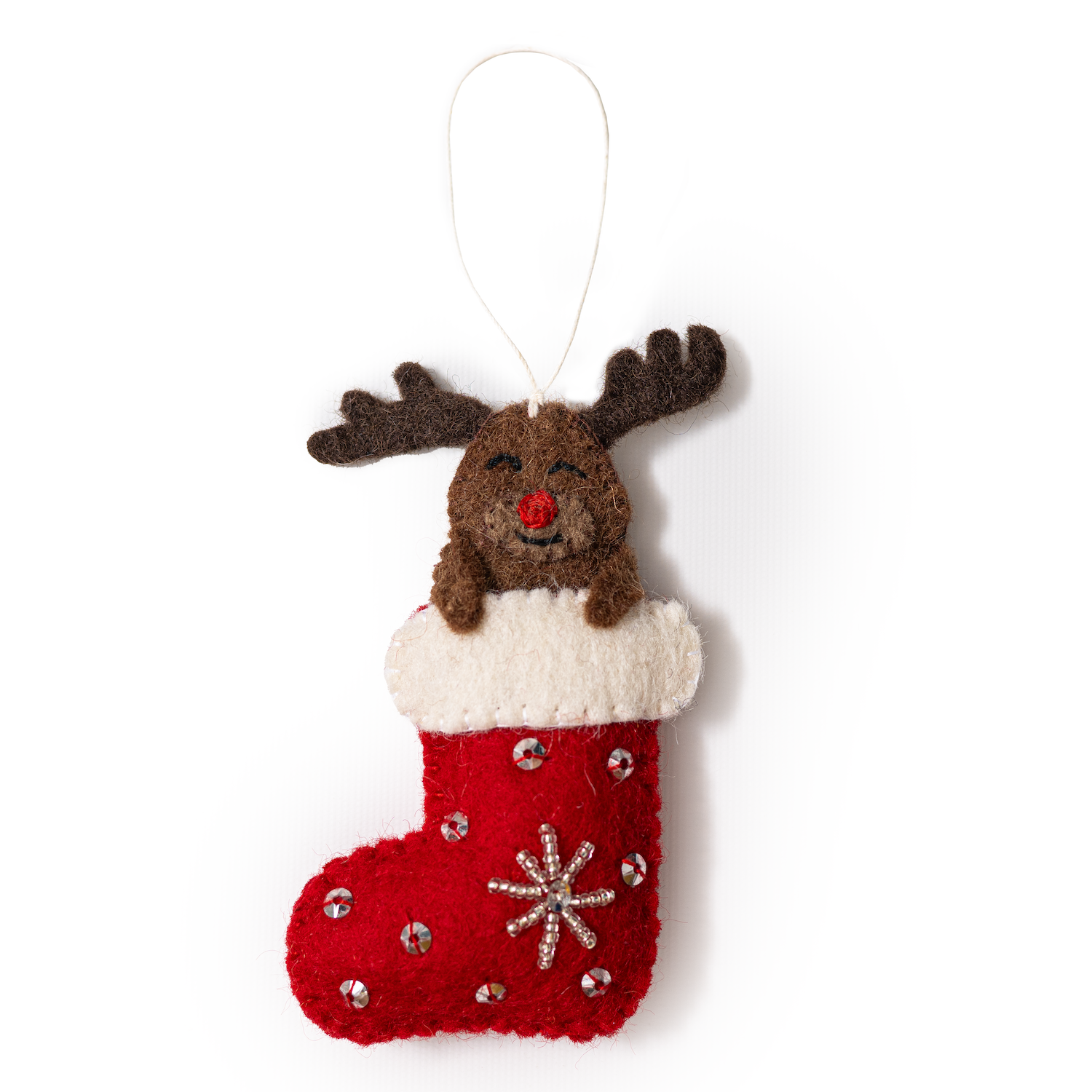 Felt Stocking Animal Ornaments