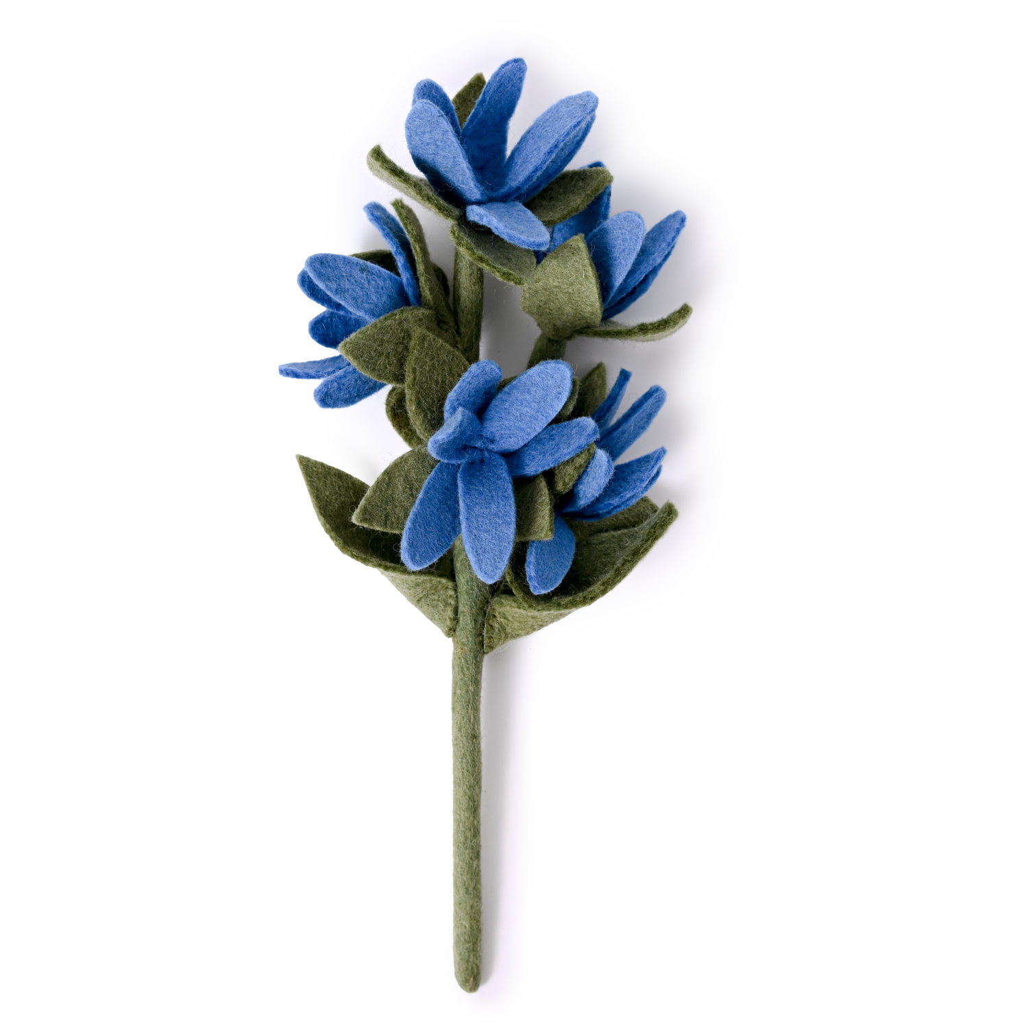 Blue Felt Watsonia Flower Stem- Fair Trade - Global Goods Partners