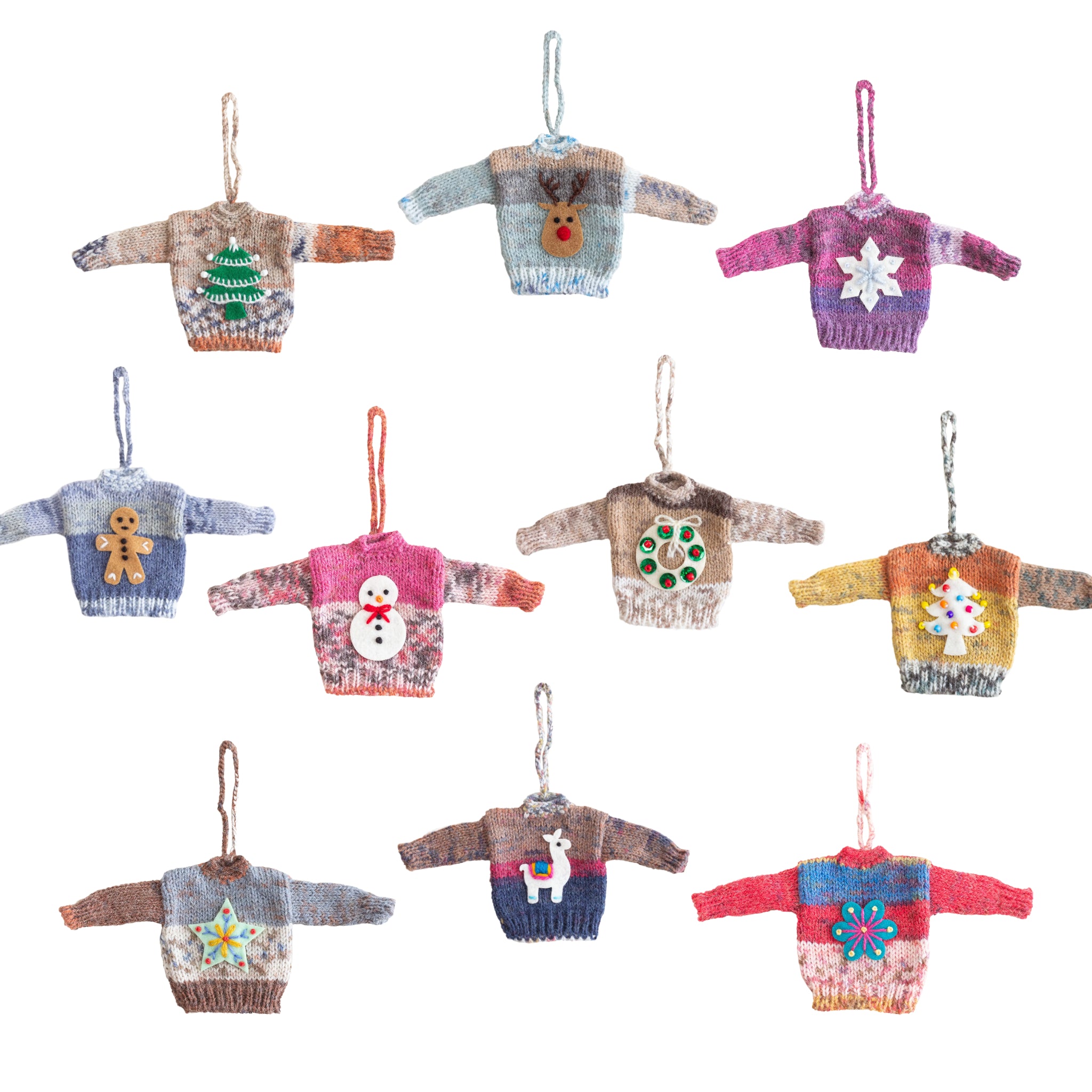Assorted Tiny Knit Sweater Ornaments - Global Goods Partners