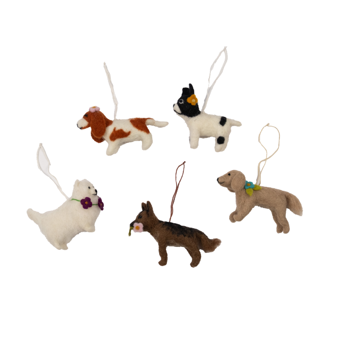 Felt Dog Breed Ornament