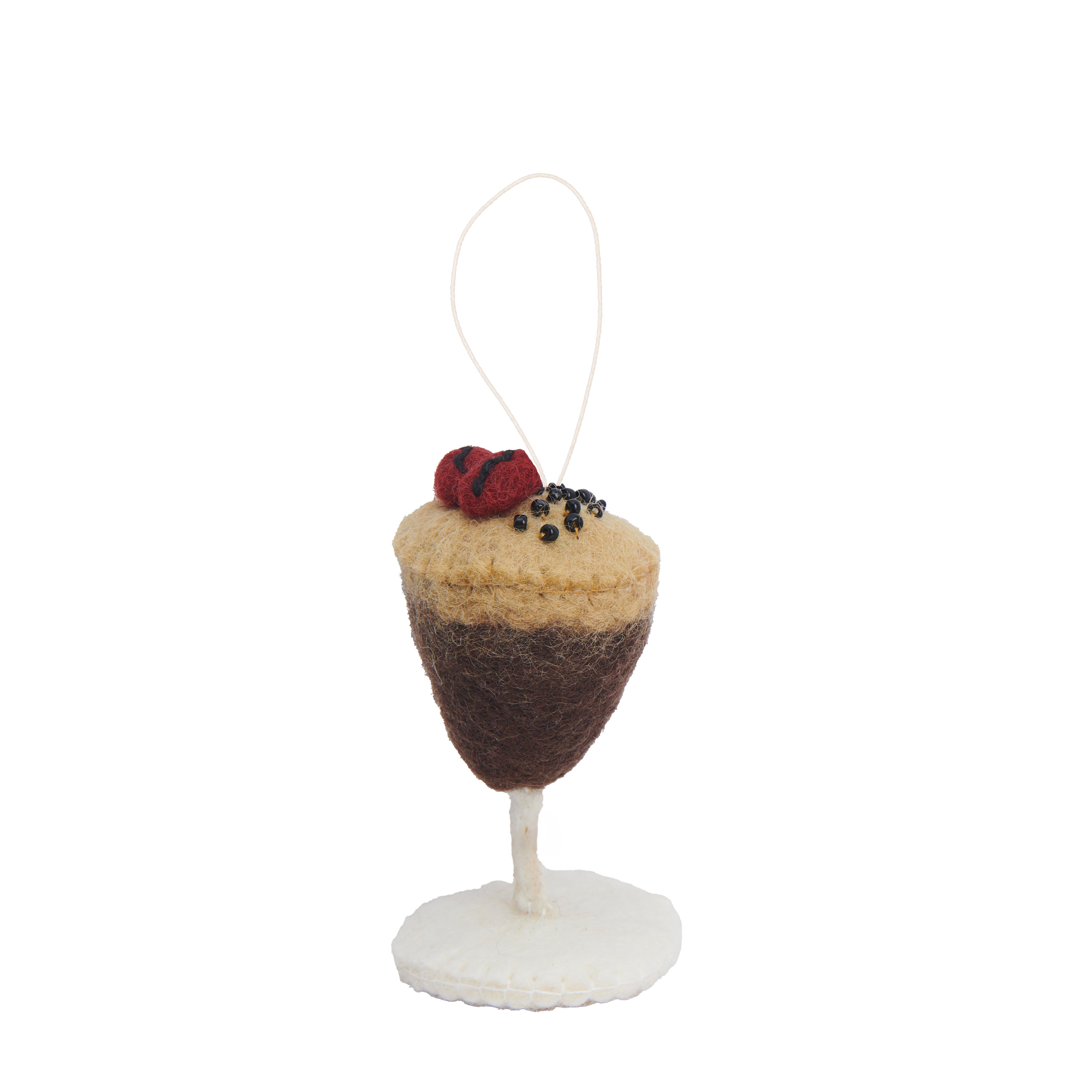 Felt Espress Martini Cocktail Ornament - Fair Trade - Global Goods Partners
