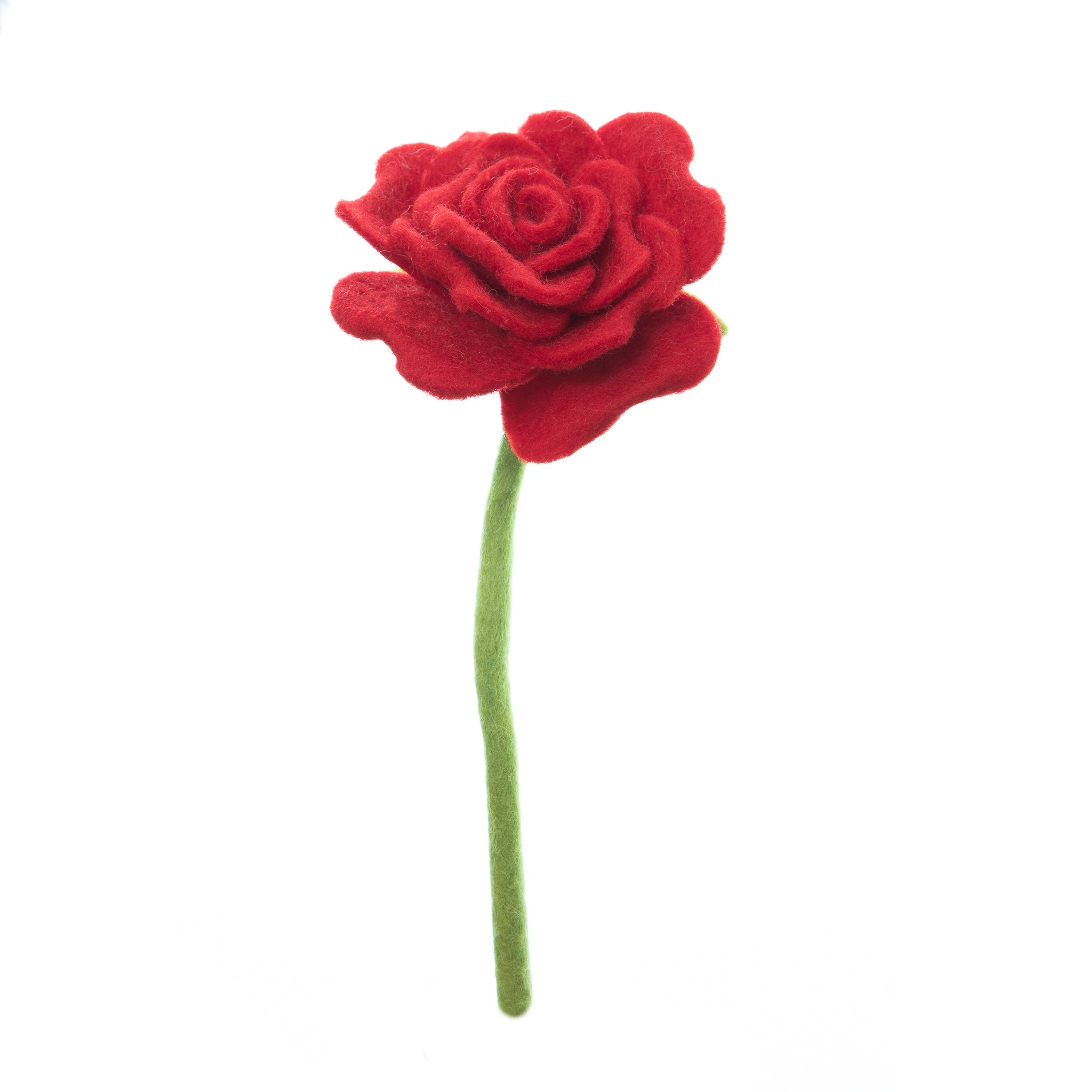 Felt Blooming Rose Light Stem