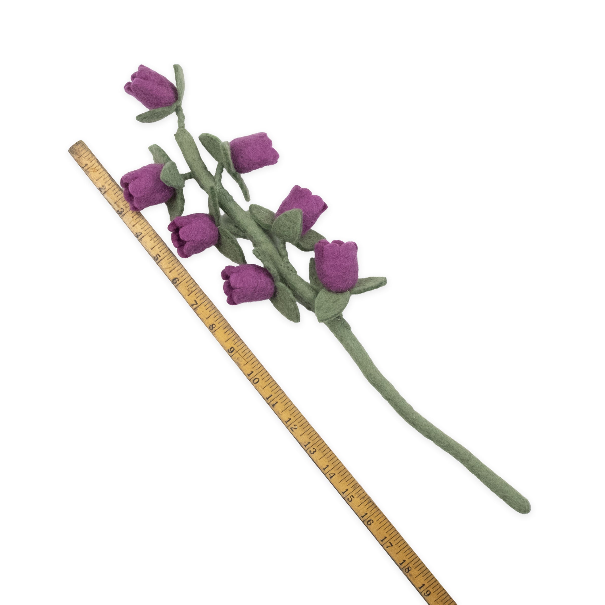 purple felt bellflower stem - Global Goods Partners Fair Trade