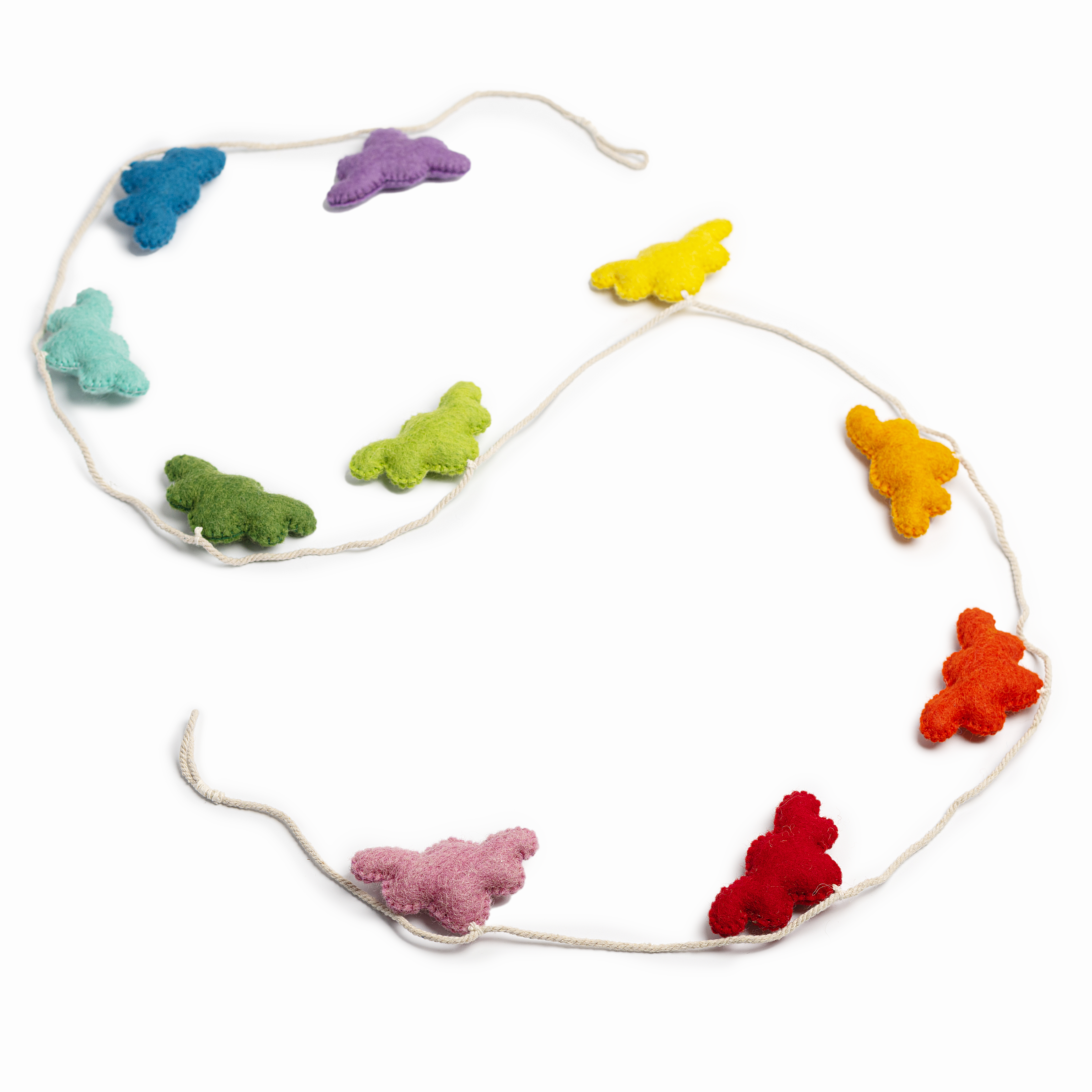 Felt rainbow cloud garland for kids room, classroom or party decor - Global Goods Partners Fair Trade