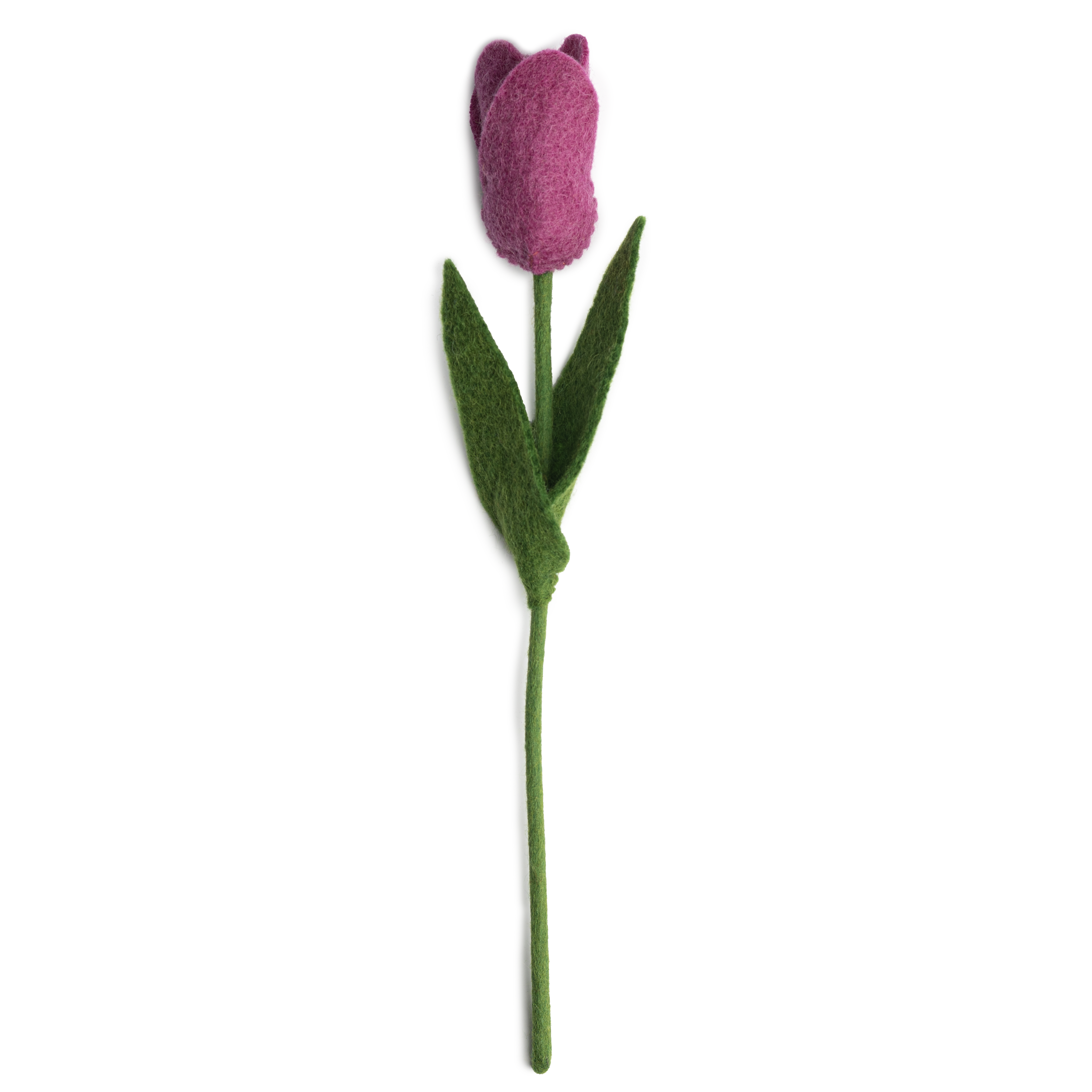 Purple Felt Dutch Tulip Flower Stem - Fair Trade - Global Goods Partners