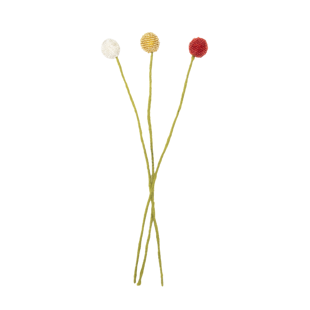 Beaded Craspedia Accent Stem