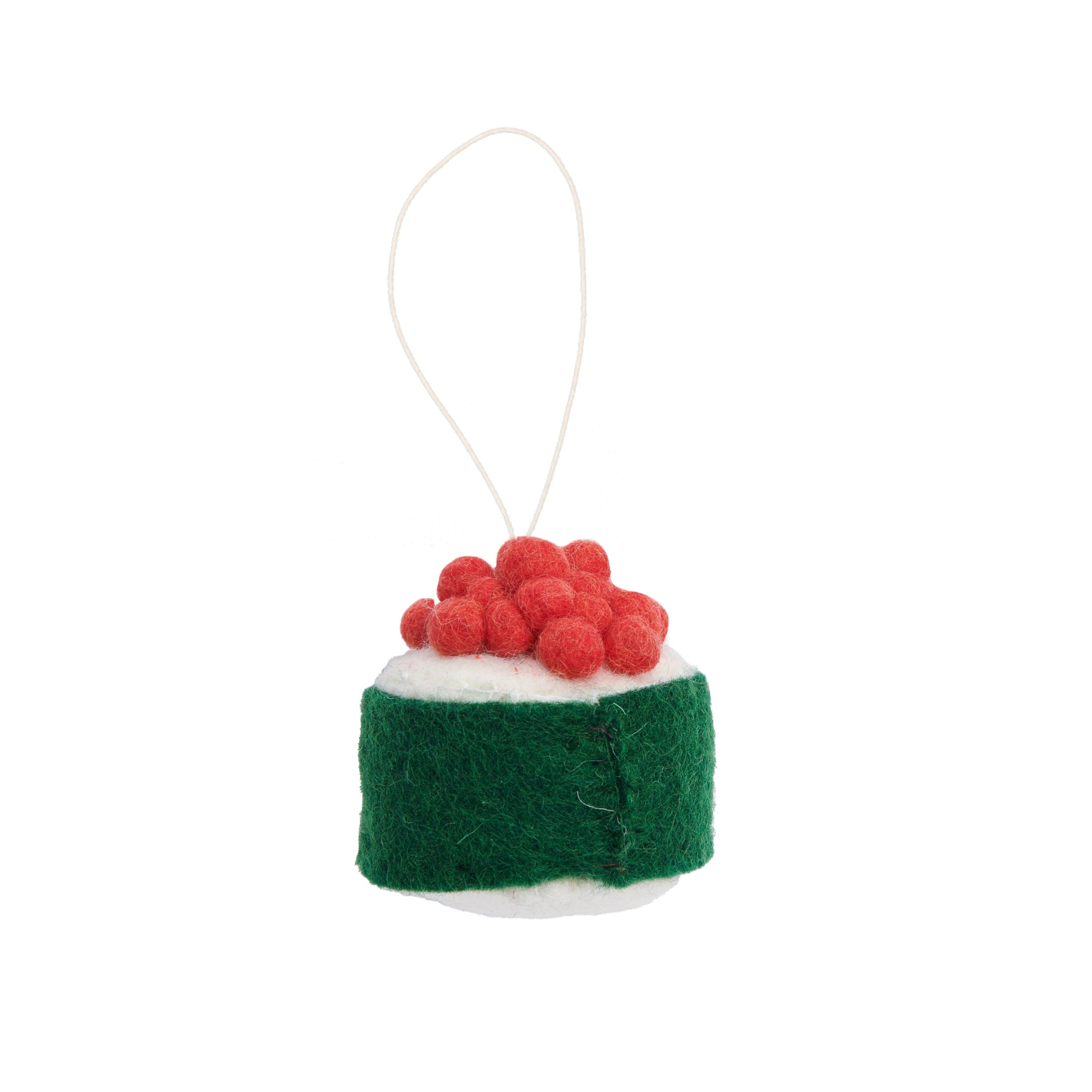 Felt Nigiri Sushi Christmas Ornaments Ikura - Global Goods Partners Fair Trade Gifts