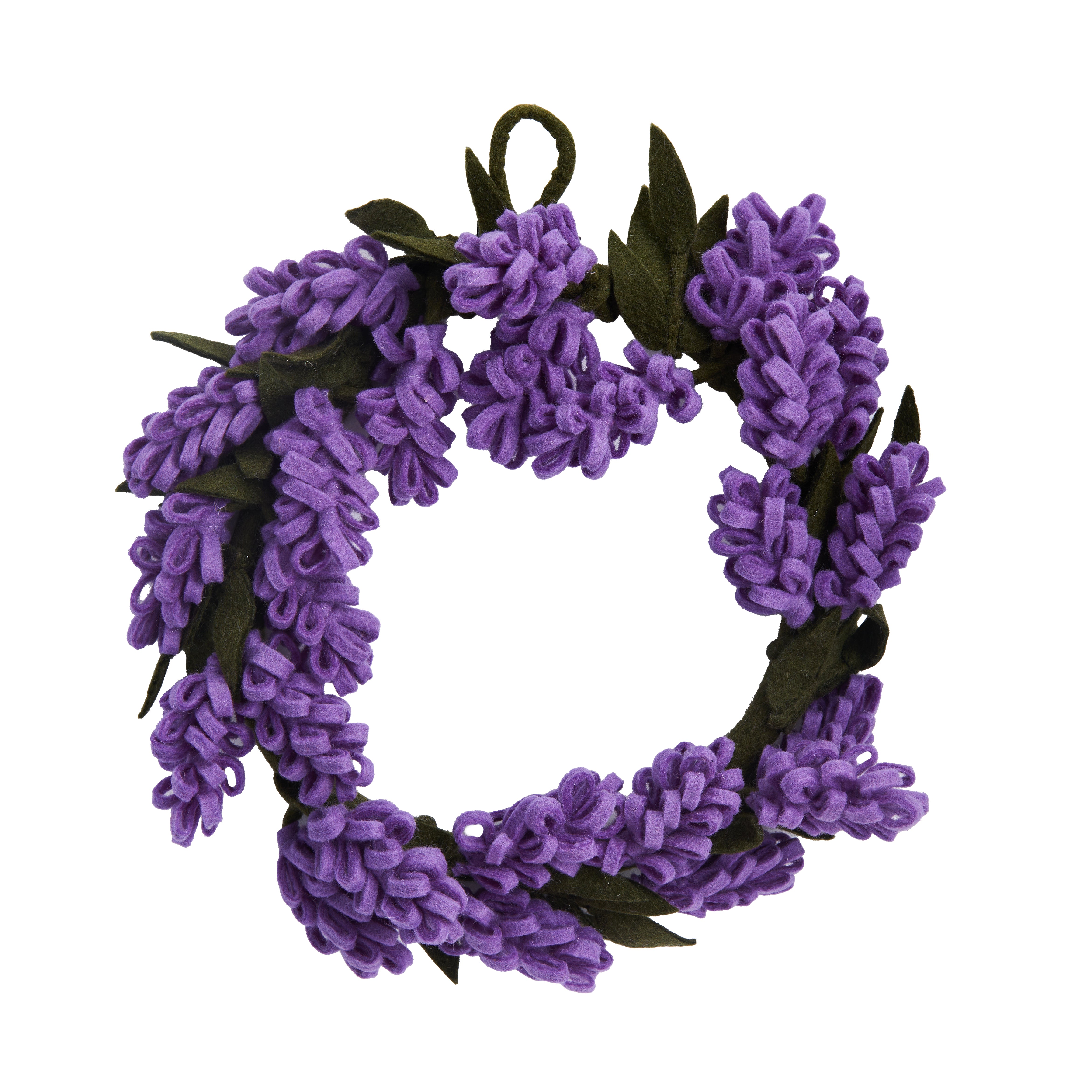 Felt Lavender Stalk Woven Front Door Wreath - Global Goods Partners Fair Trade