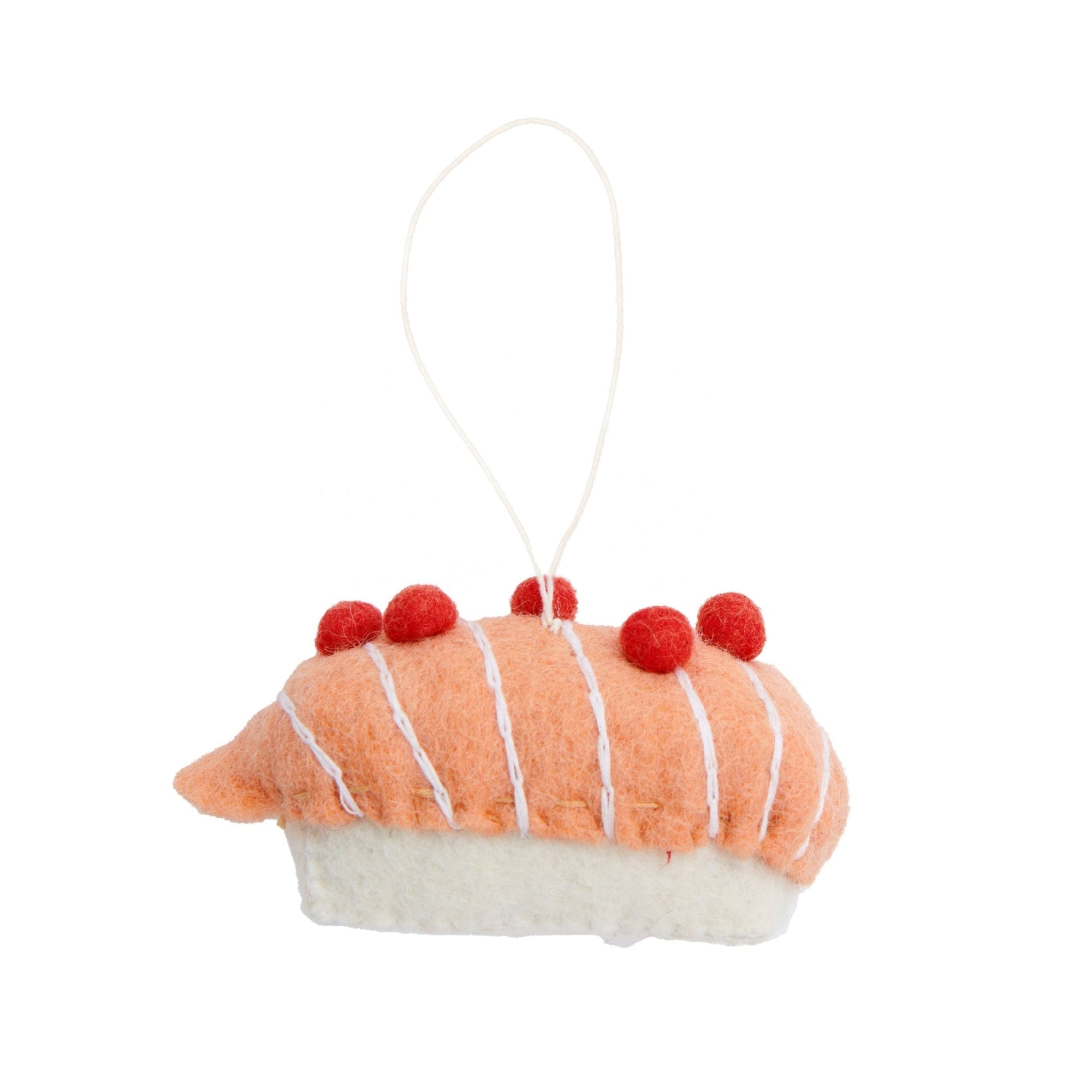 Felt Nigiri Sushi Salmon Christmas Ornaments— - Global Goods Partners Fair Trade Gifts