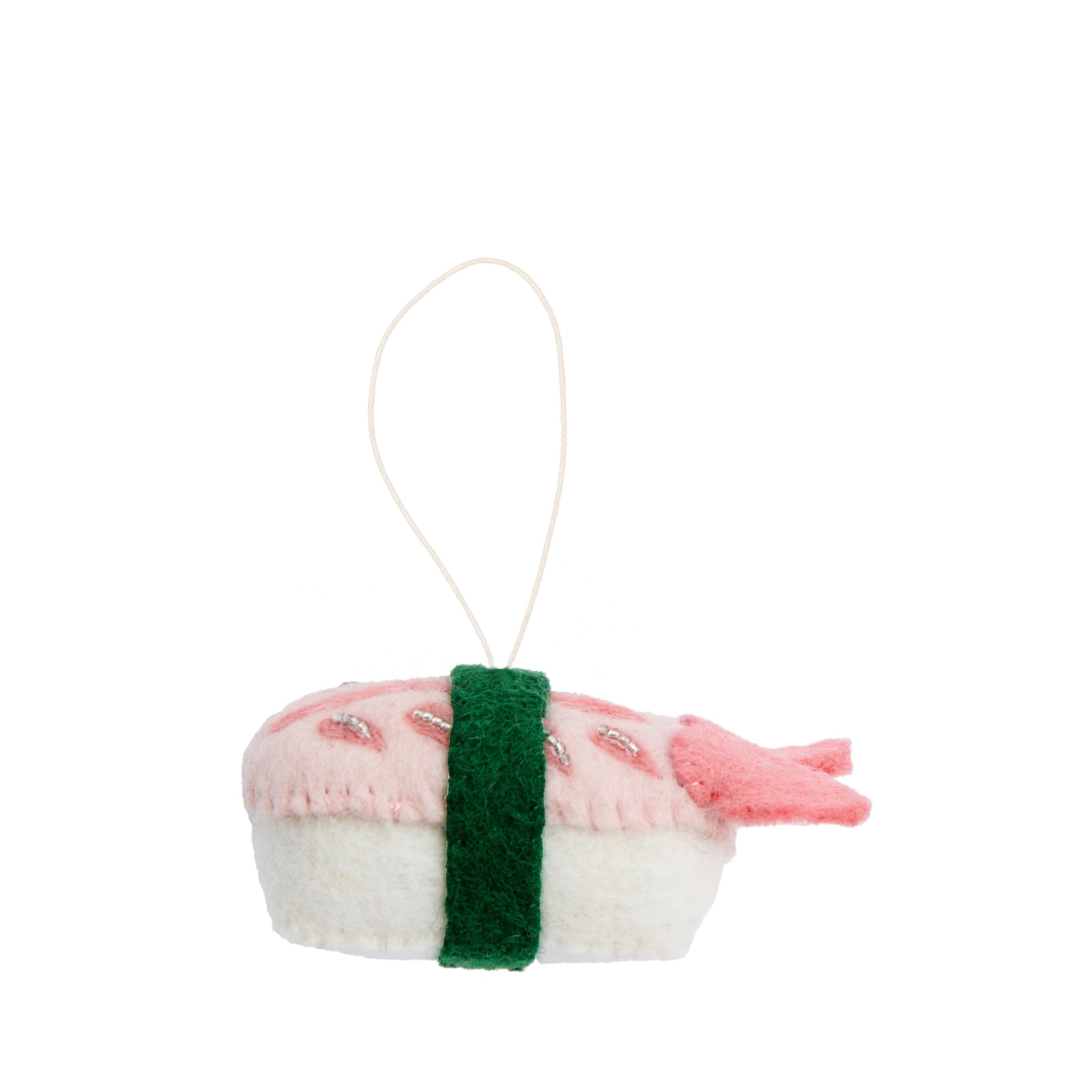 Felt Nigiri Sushi Shrimp Christmas Ornaments - Global Goods Partners Fair Trade Gifts