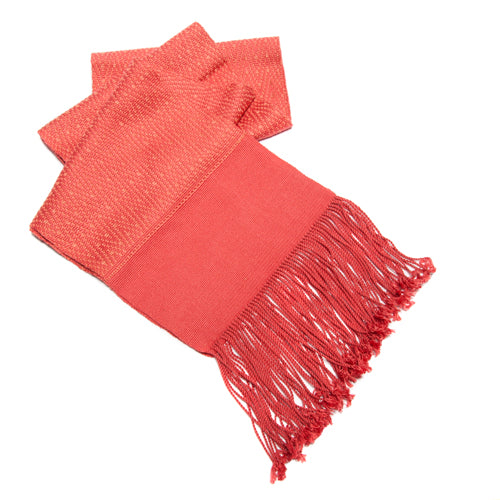 Coral WEAVE Cotton Scarf -Fair Trade -Global Goods Partners