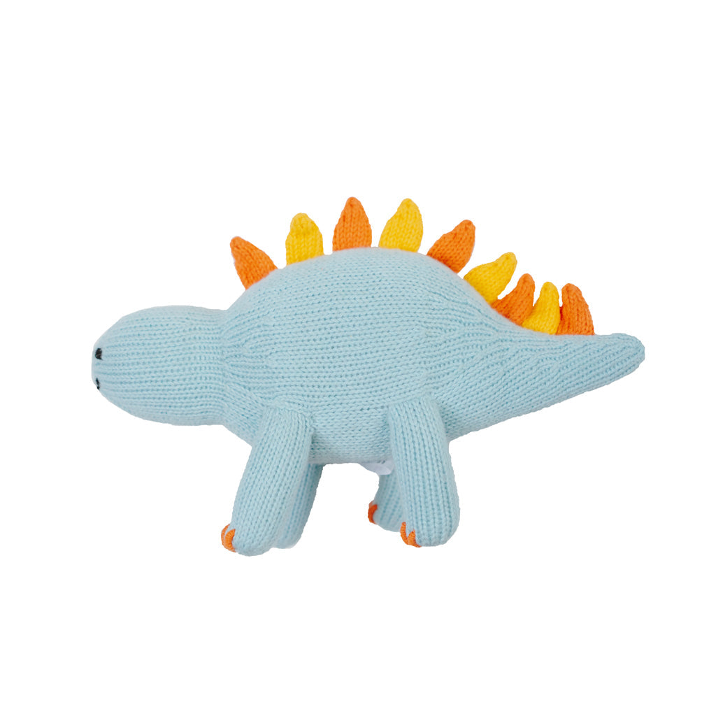 Knit Stegosaurus Dinosaur Toy Side View - Fair Trade - Global Goods Partners