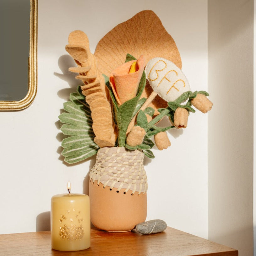Felt Palm Leaves bouquet - Fair Trade