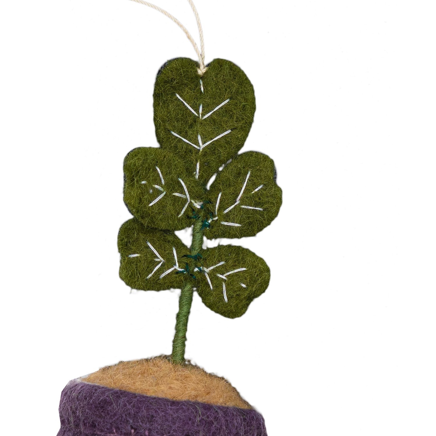 Felt Plant Ornament Astrology Leaf close-up
