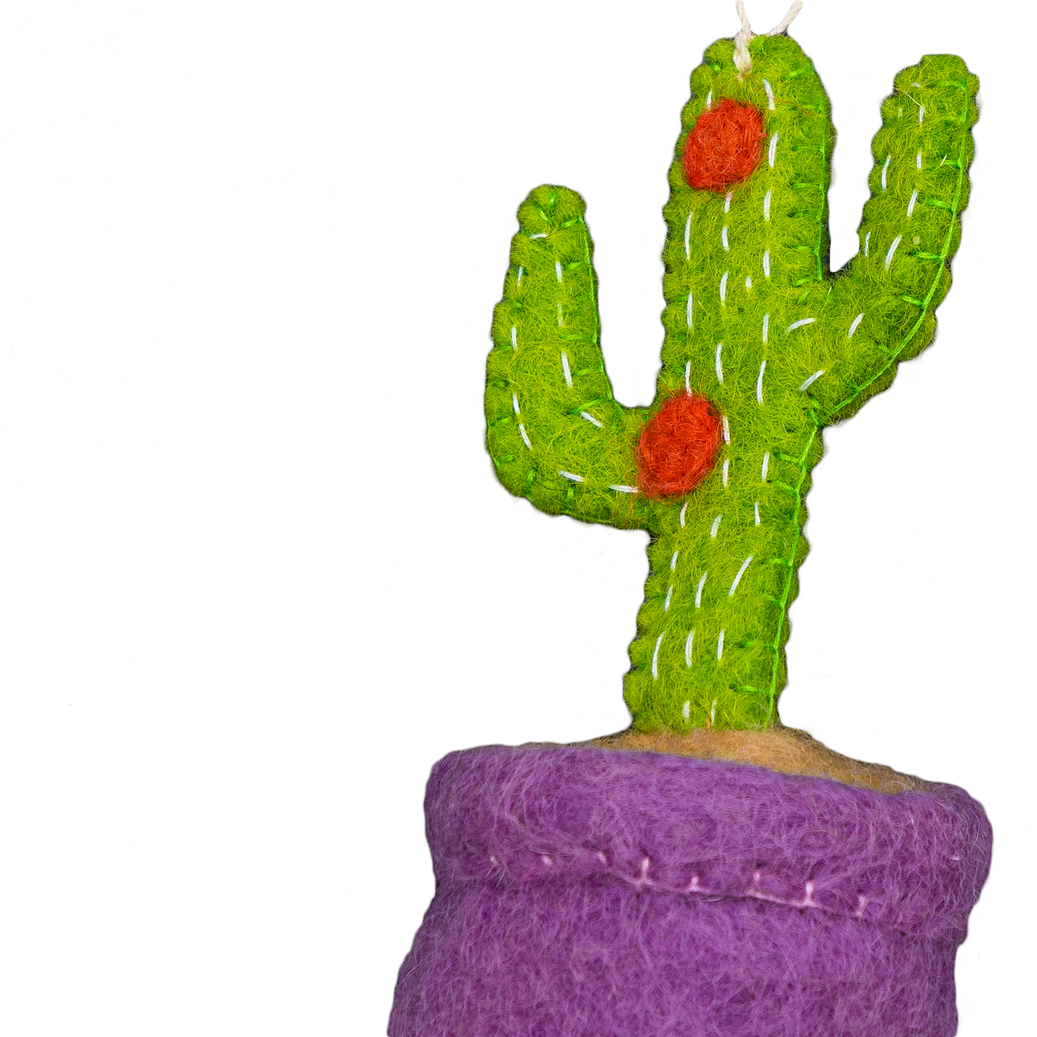 Felt cactus ornament
