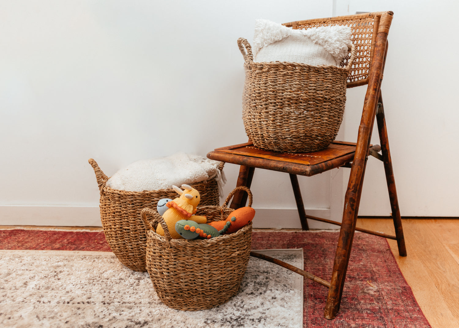 Knit Stegosaurus Dinosaur Toy in Baskets- Fair Trade - Global Goods Partners