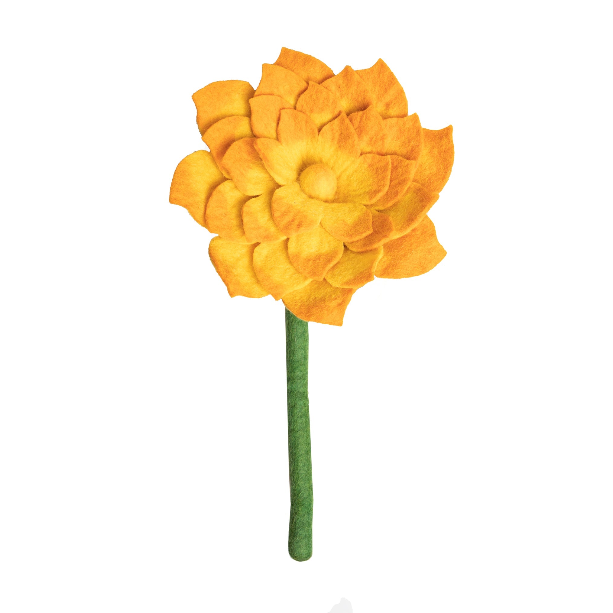 Large Yellow Shades Felt Lotus Flower - Global Goods Partners - Fair Trade