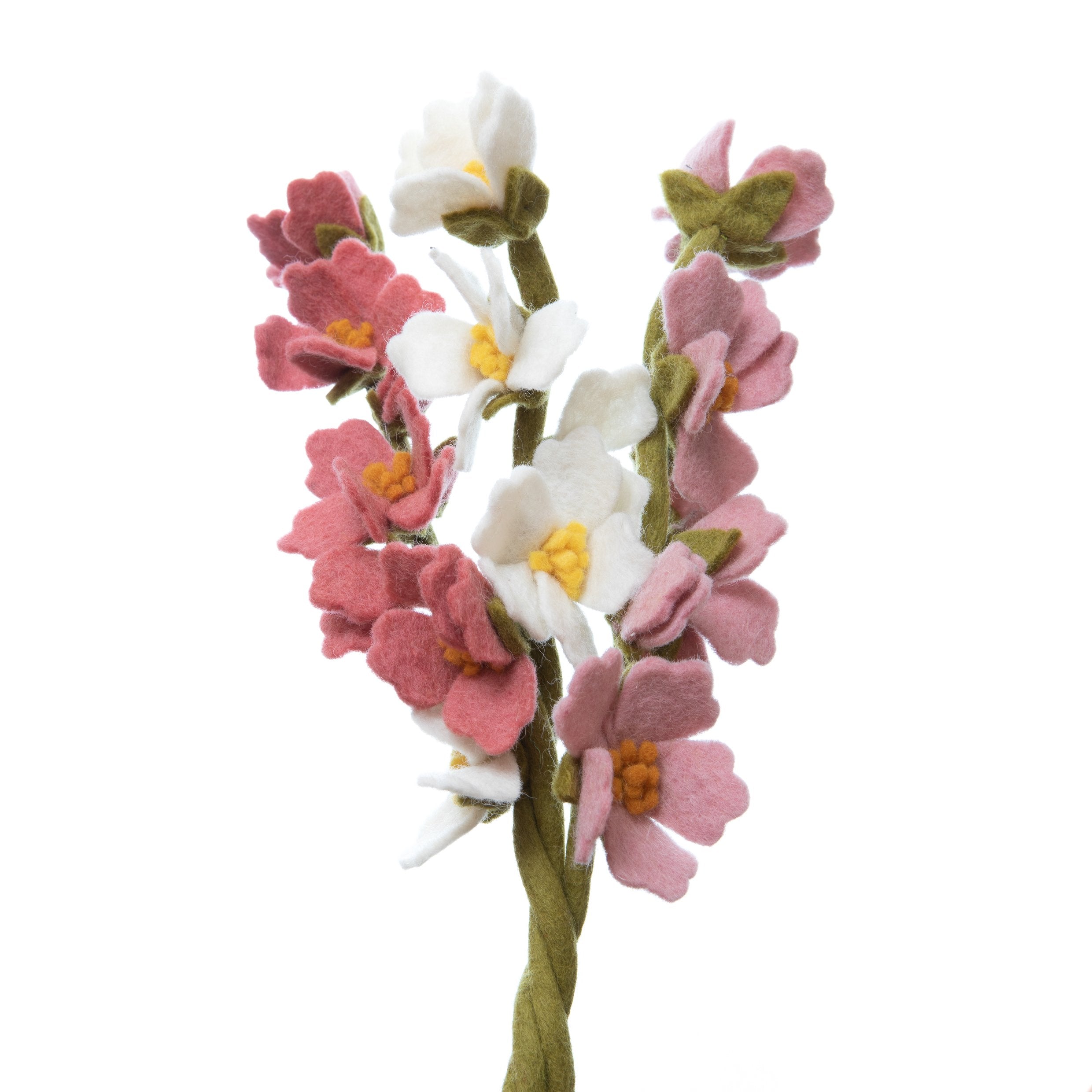 Felt Cherry Blossom Stems in Pink and White - Fair Trade -Global Goods Partners
