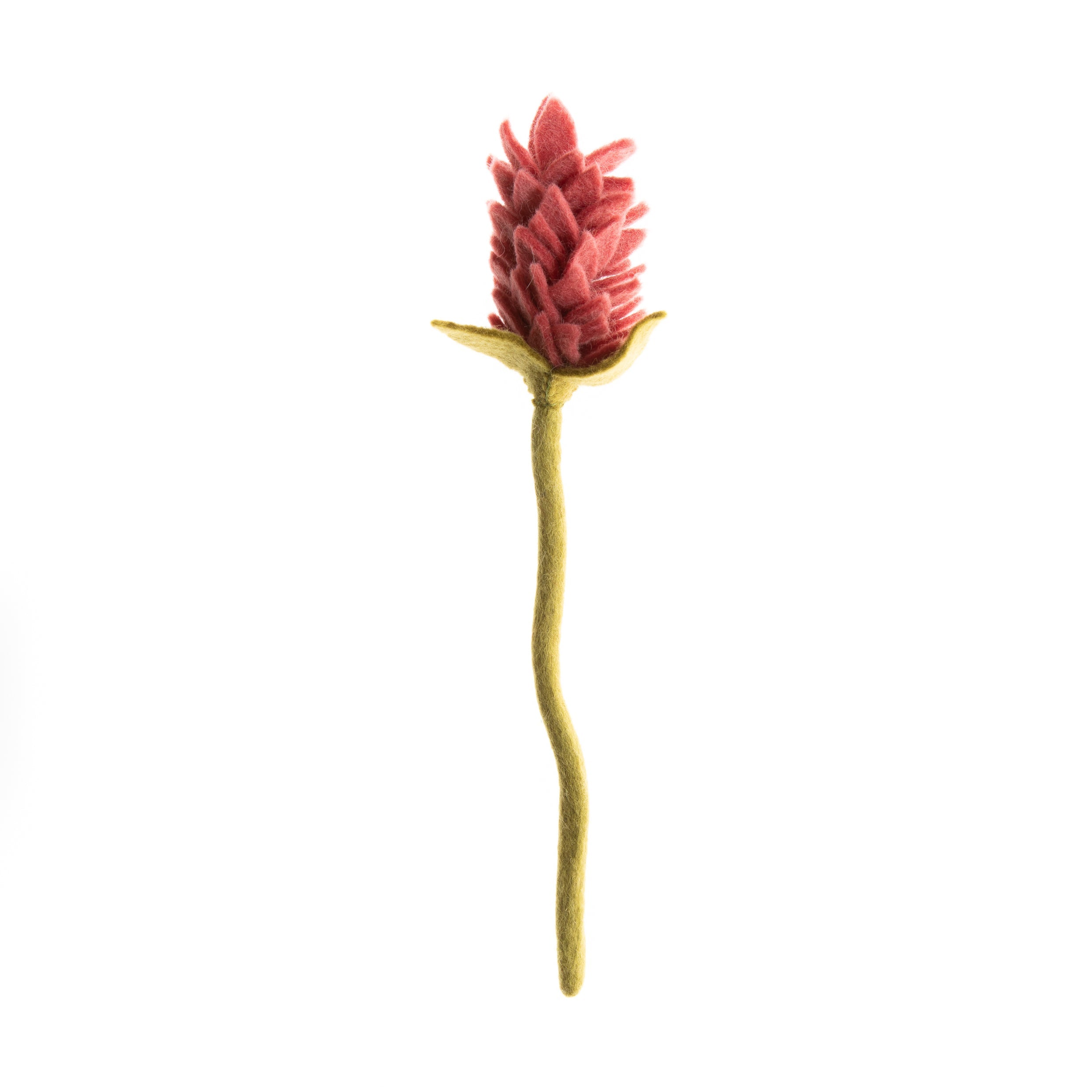 Pink Felt Alpinia Floral Stem- Fair Trade - Global Goods Partners