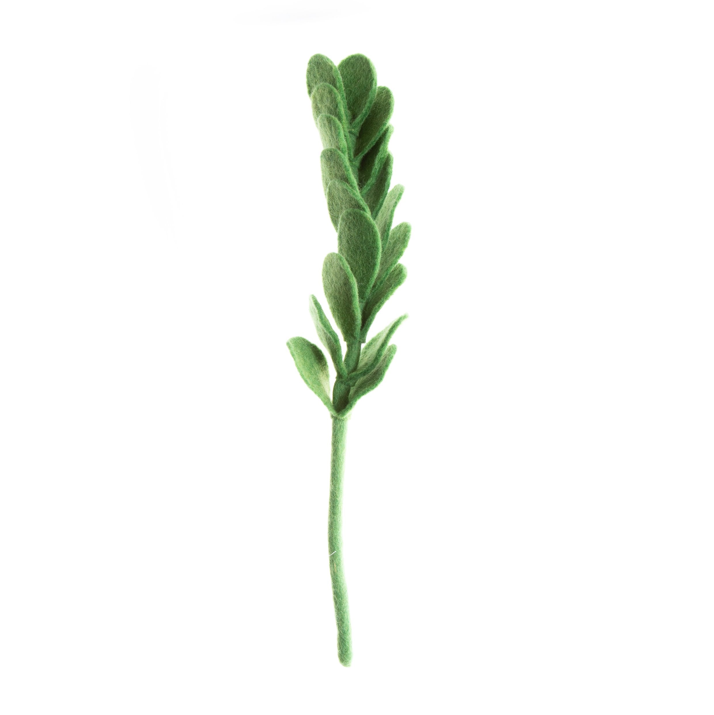 Green Felt Jade Leaf Stem - Global Goods Partners - Fair Trade