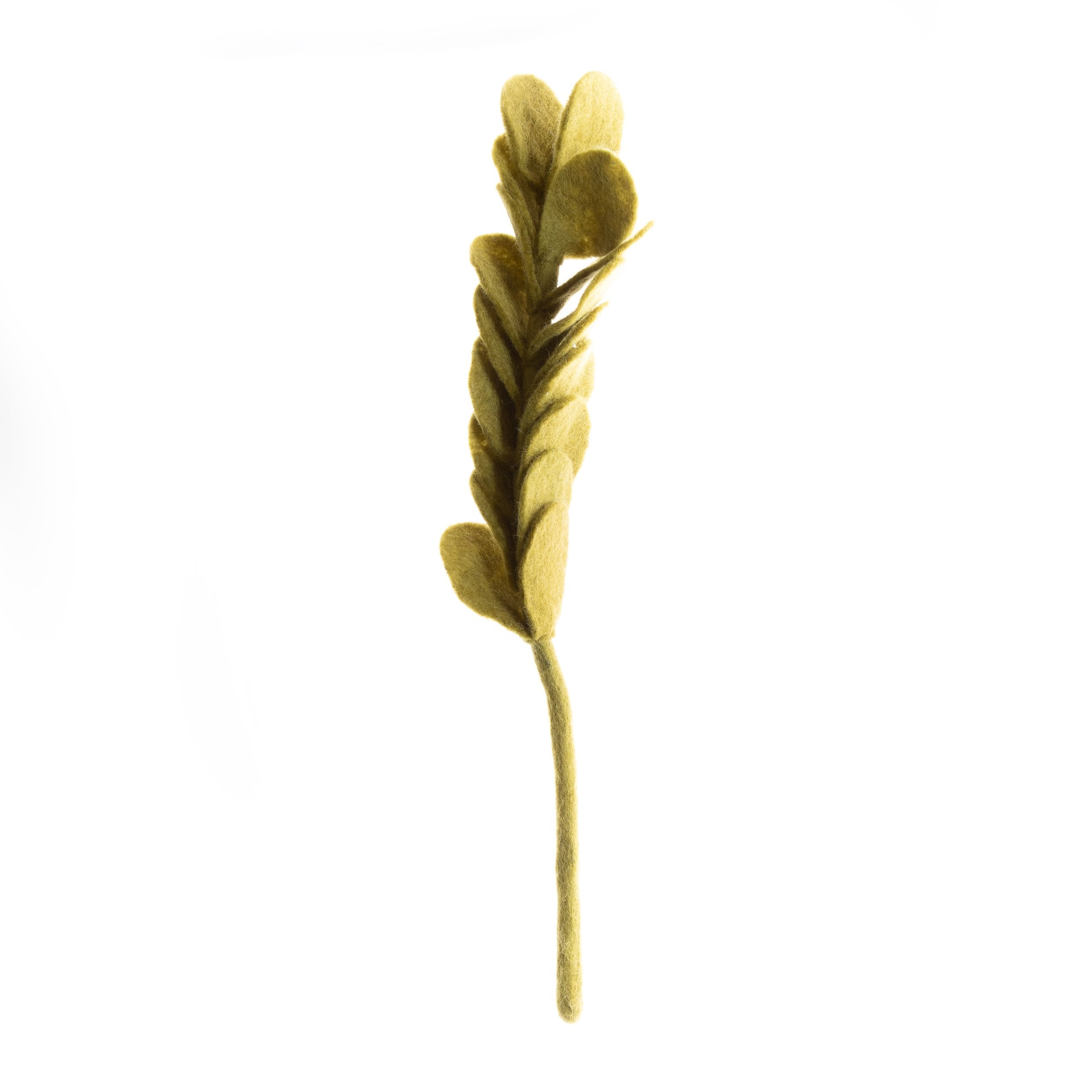 Dark Green Felt Jade Leaf Stem - Global Goods Partners - Fair Trade