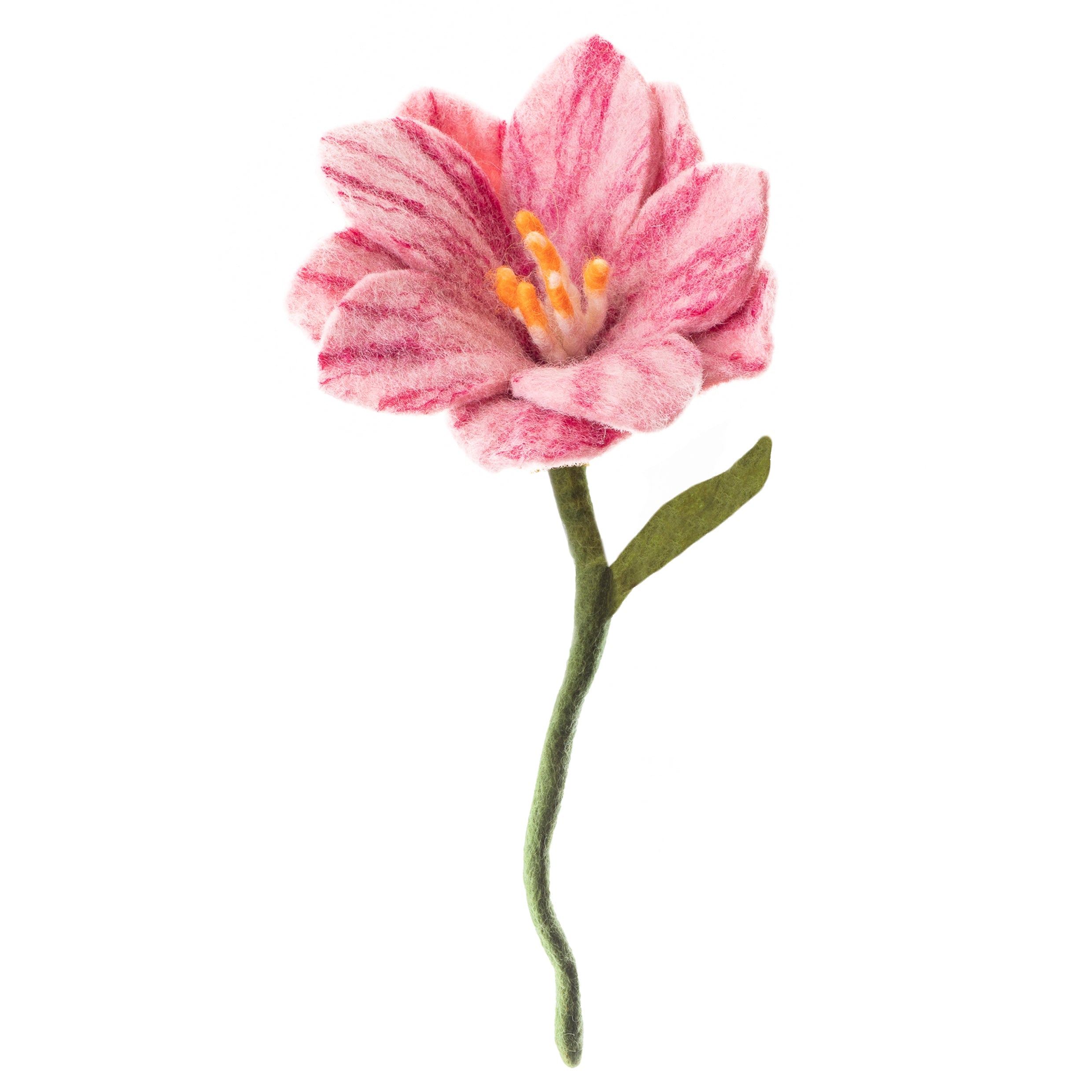Pink Pattern Felt Wildflower Stem - fair trade - Global Goods Partners