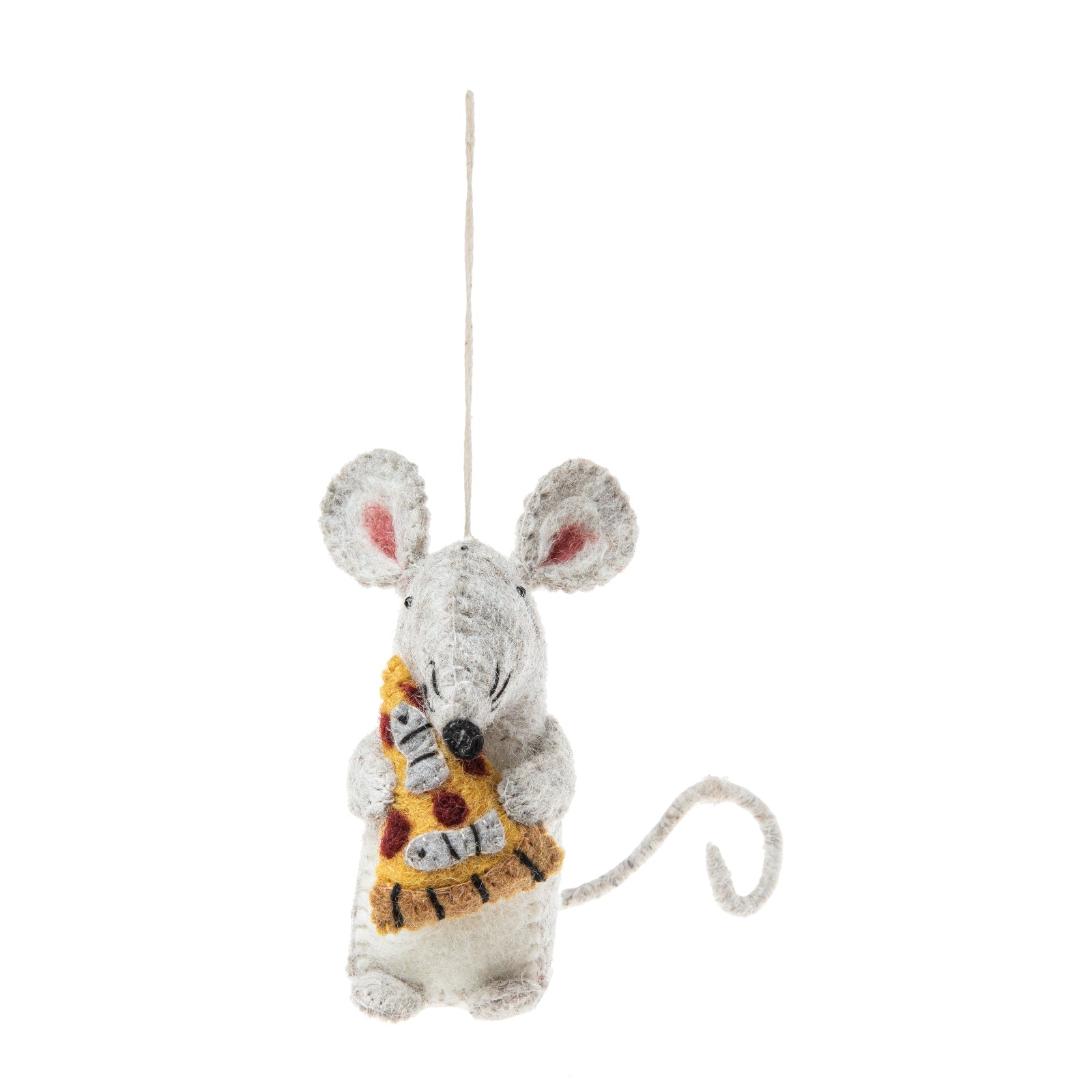 Felt NYC Pizza Rat Ornament - Fair Trade _ Global Goods Partners